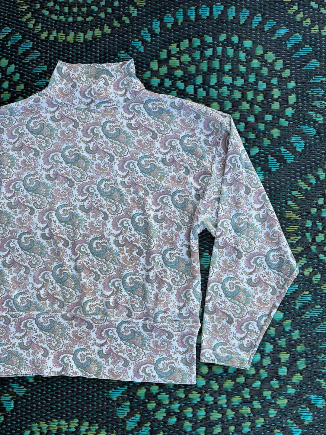 DB Sport by David Benjamin Mock Neck TurtleneckSize M Paisley Vintage 3