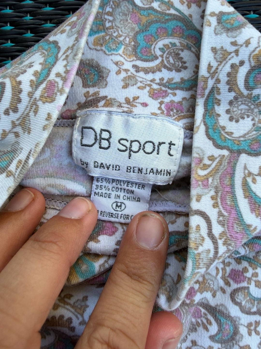 DB Sport by David Benjamin Mock Neck TurtleneckSize M Paisley Vintage 6