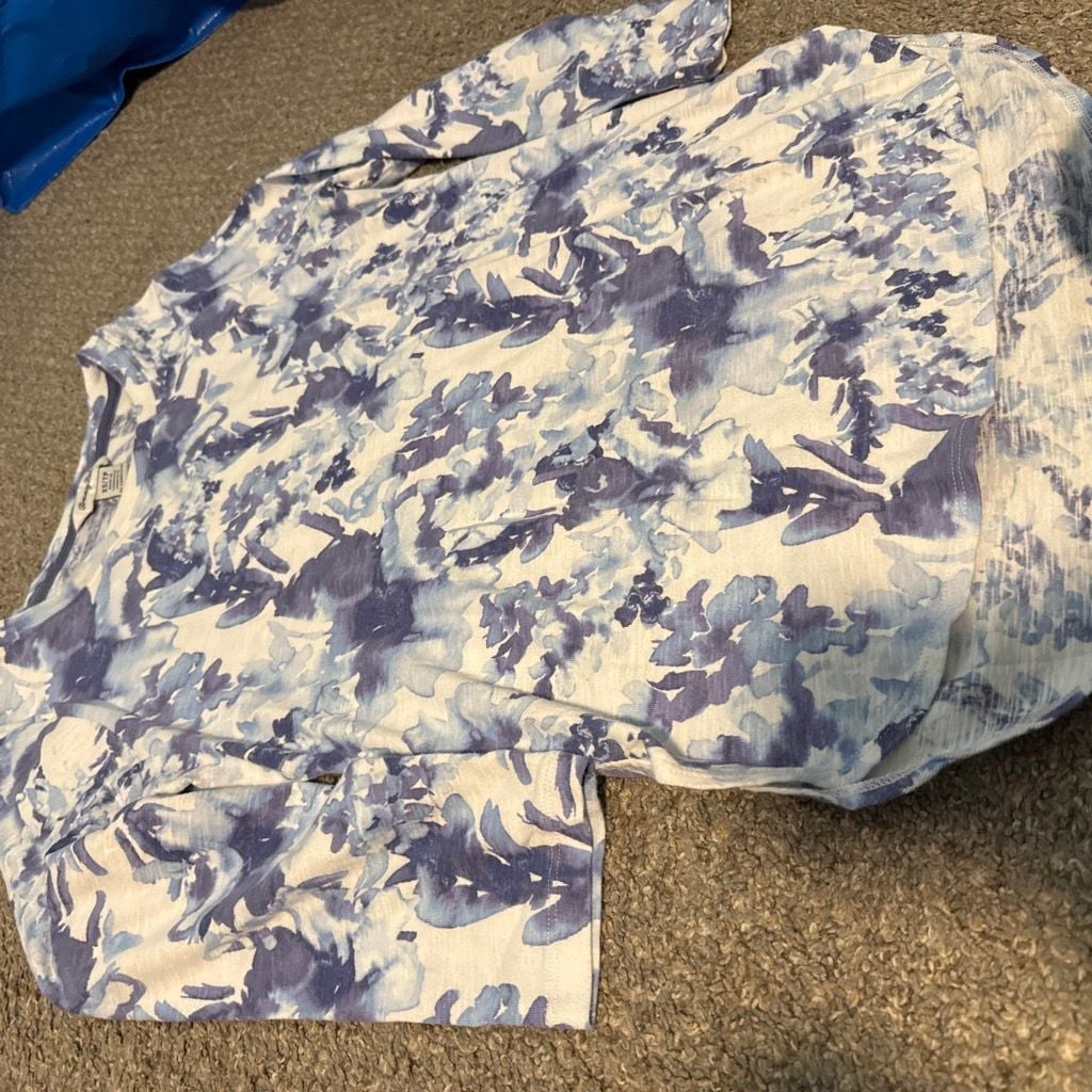 Tommy Bahama T-Shirt Size XS Blue Floral 5