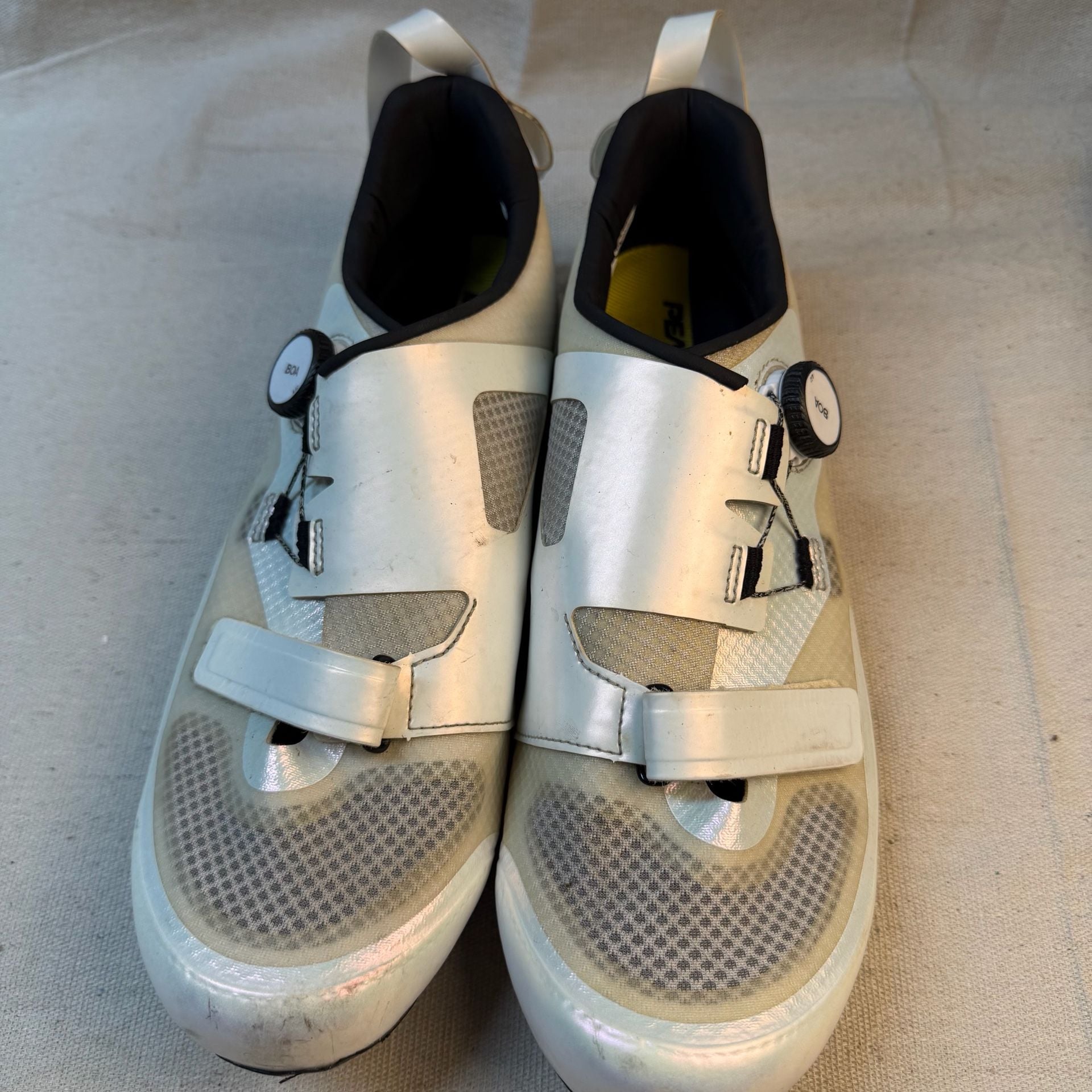 Pearl Izumi Cycling Shoes Size 44.5 White BOA Closure 3