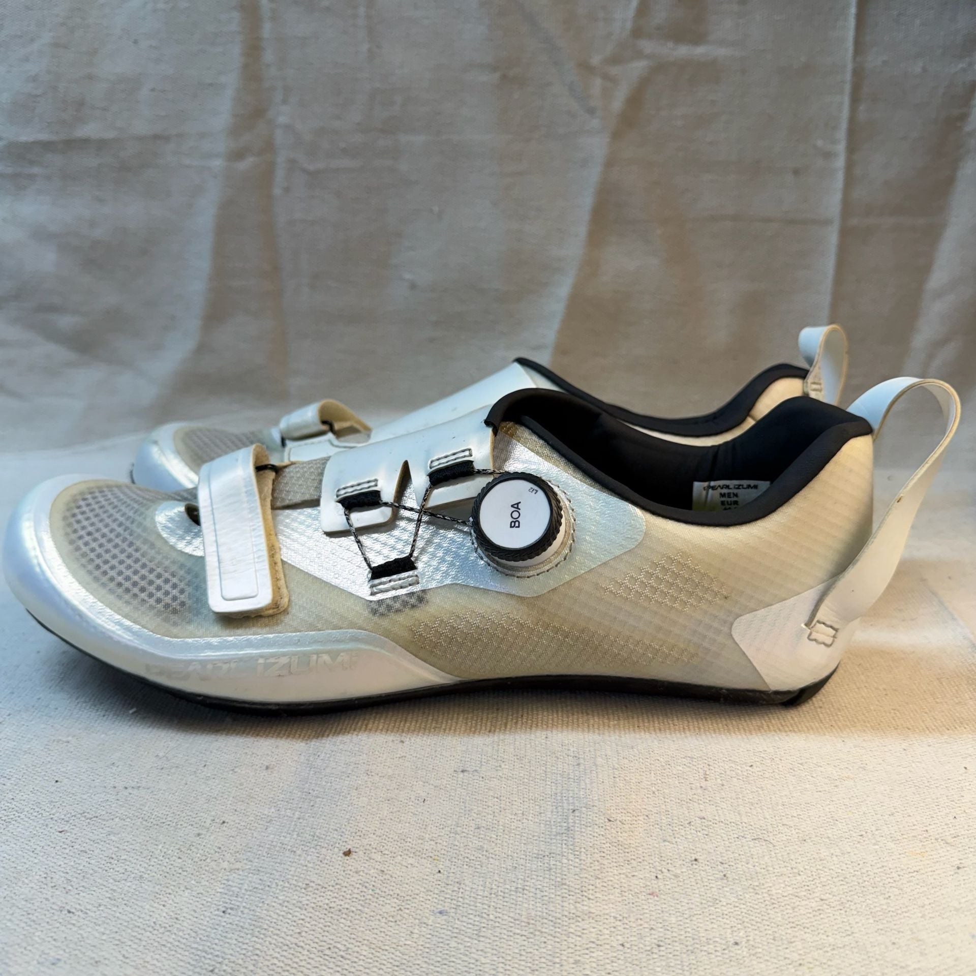 Pearl Izumi Cycling Shoes Size 44.5 White BOA Closure 7