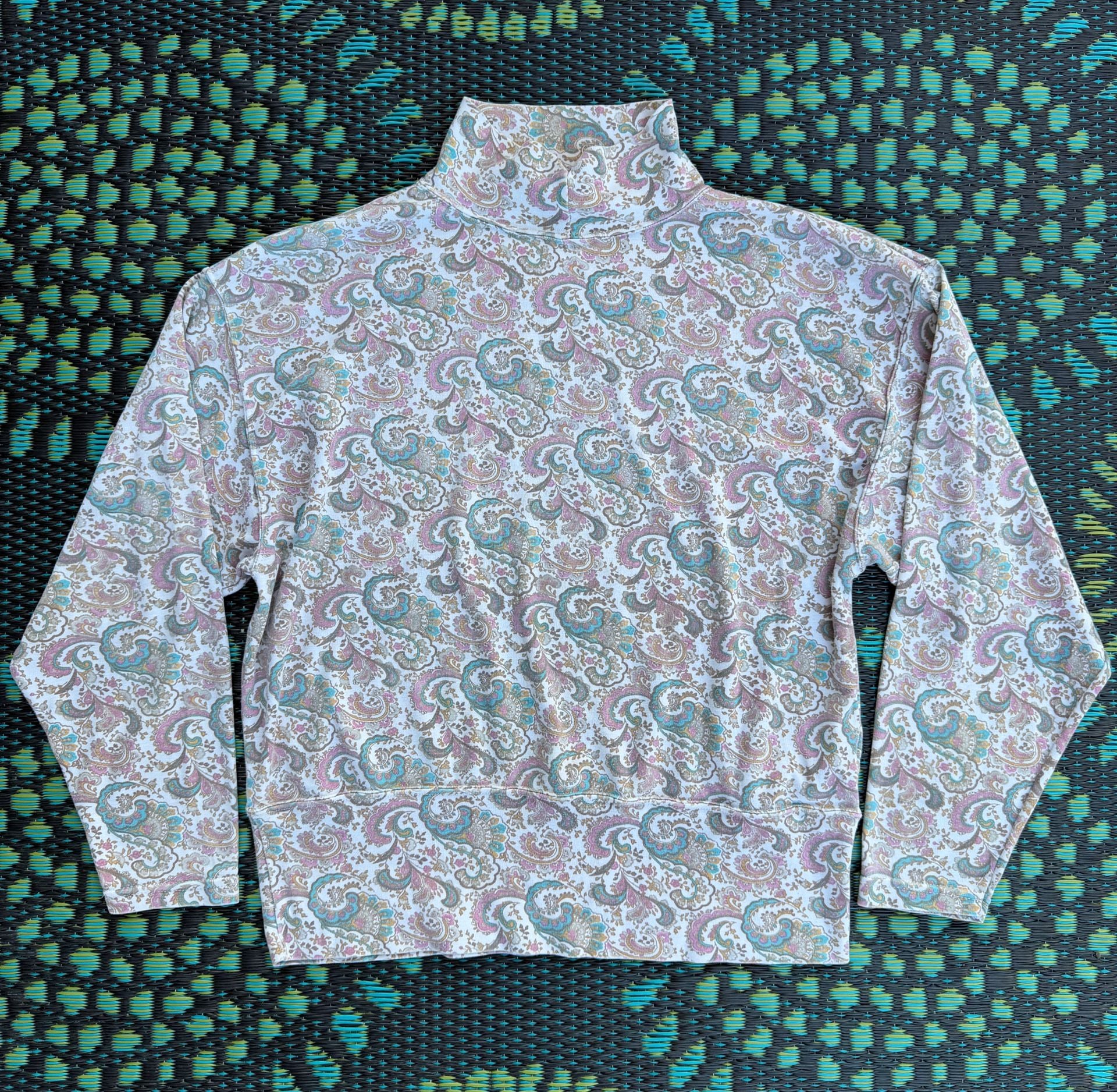 DB Sport by David Benjamin Mock Neck TurtleneckSize M Paisley Vintage 2