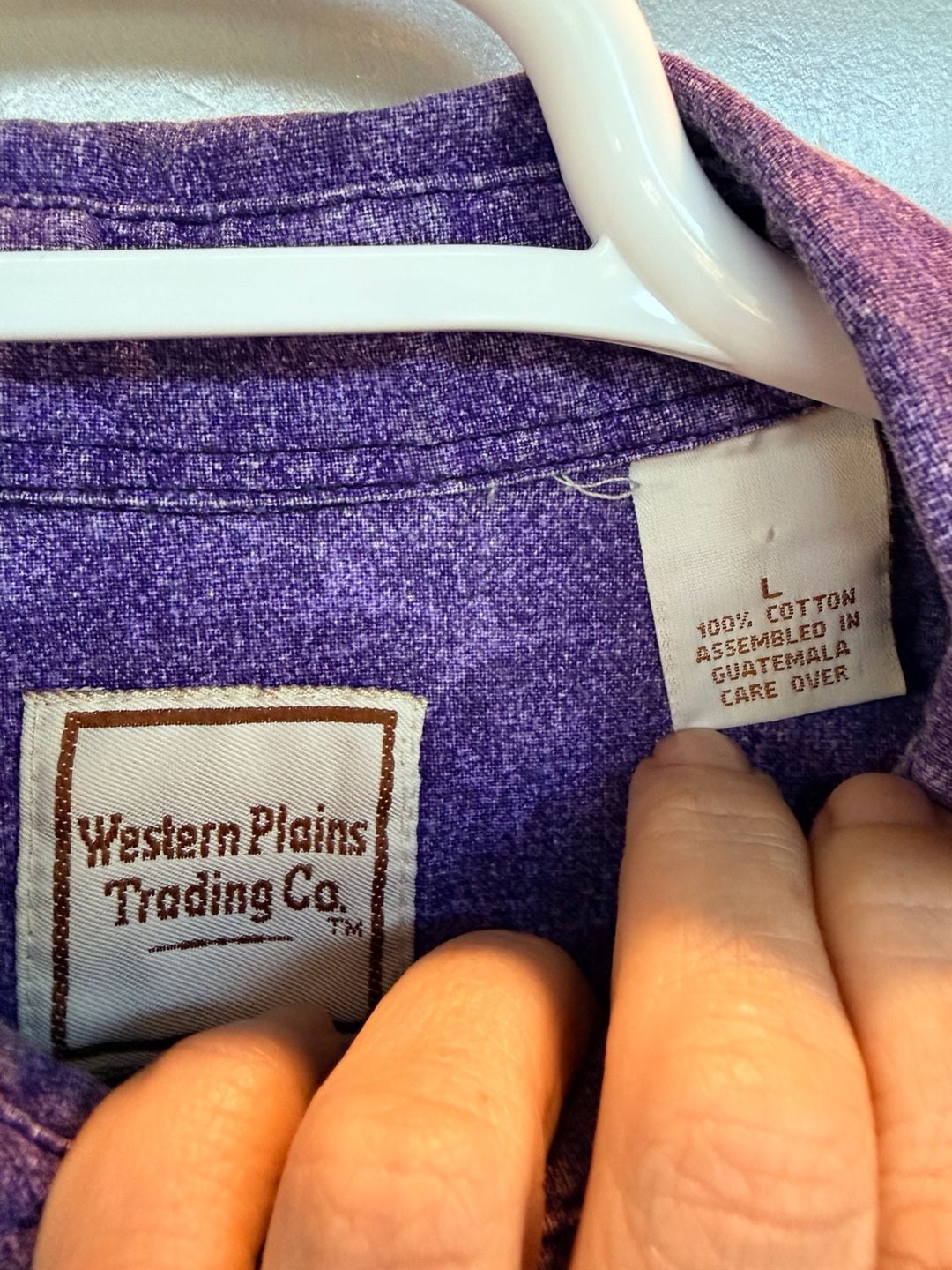 Western Plains Trading Co. Aztec Geometric Long Sleeve Shirt Size L Purple 4