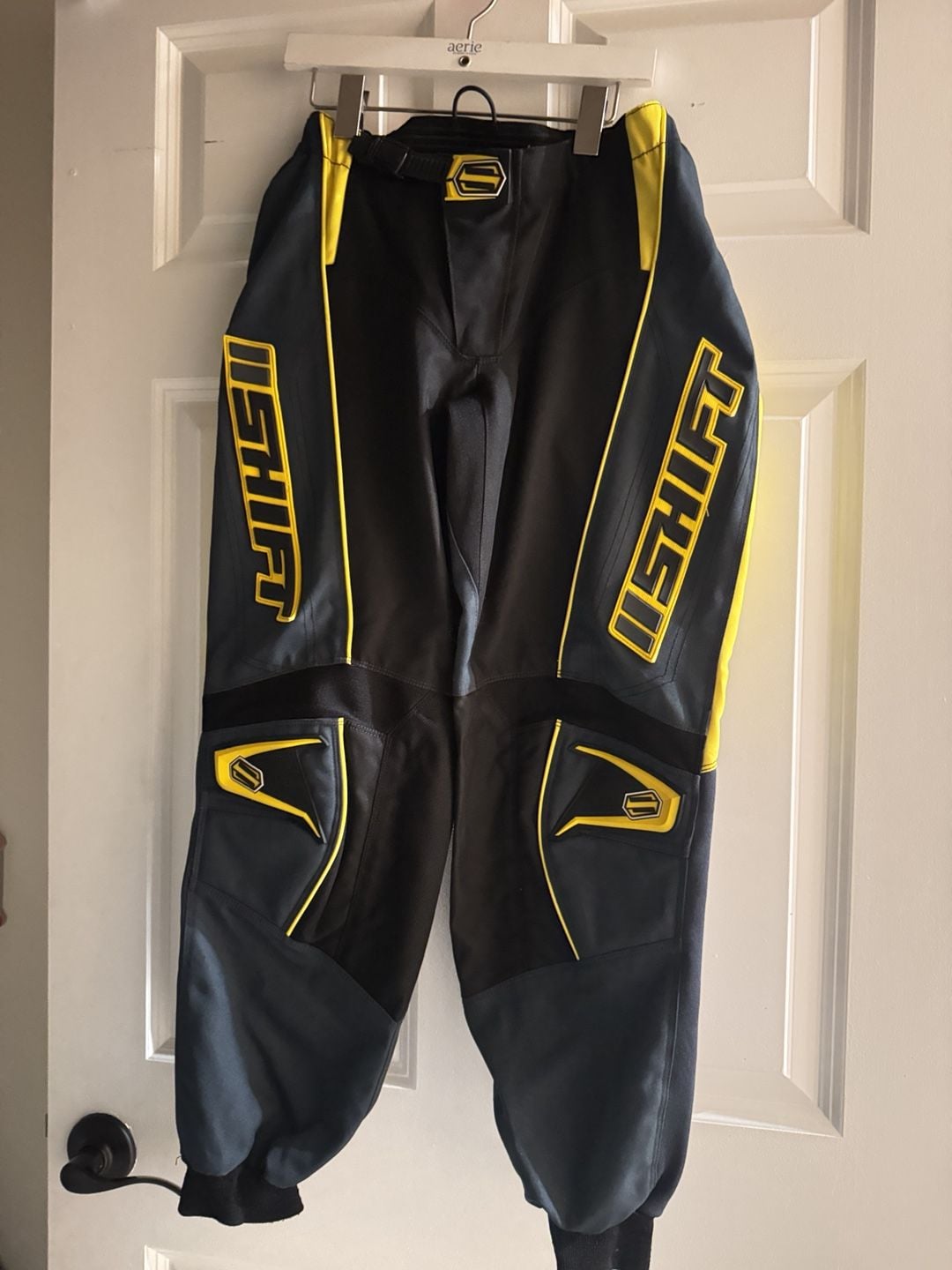 Shift Racing Assault Motocross Pants Gray Yellow Size 28 19