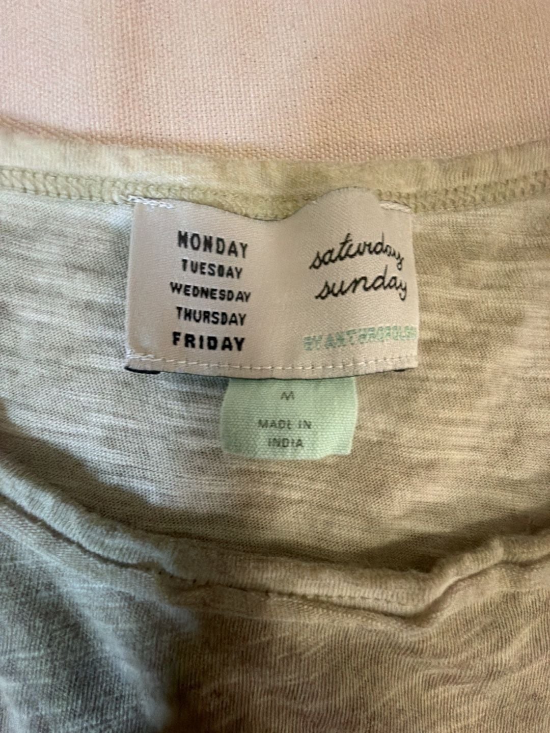 Saturday Sunday by Anthropologie Tiered Dress Size M Light Green Sleeveless 3
