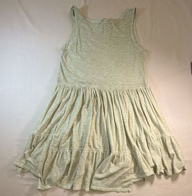 Saturday Sunday by Anthropologie Tiered Dress Size M Light Green Sleeveless 6