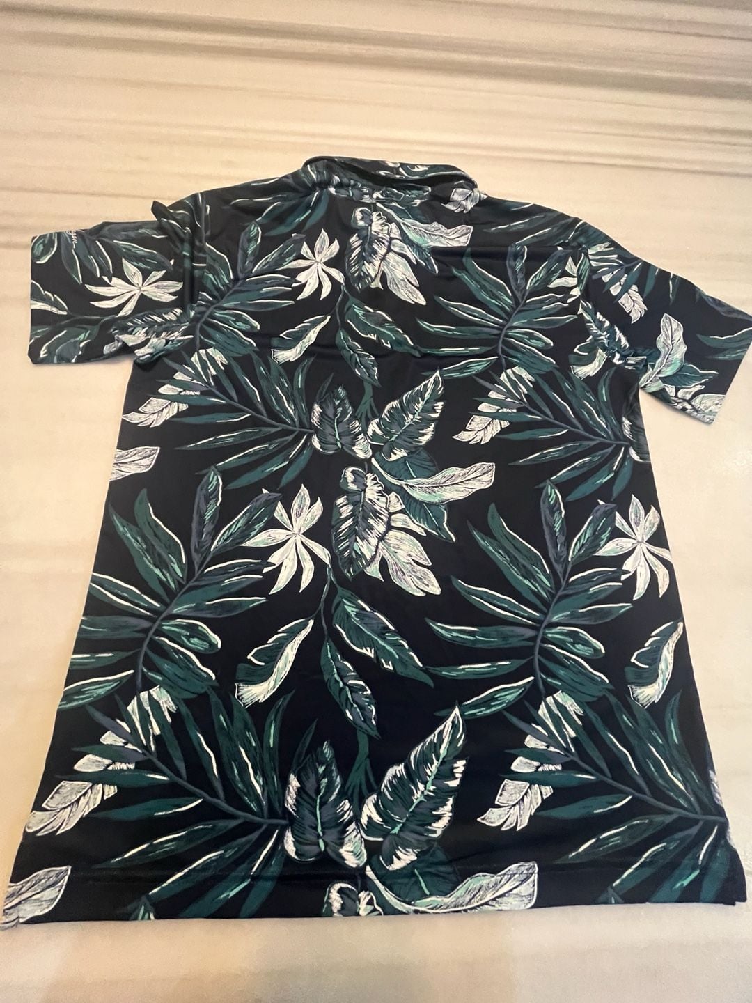 Walter Hagen Performance 11 Polo Size S Green Tropical Leaf Golf Shirt 8