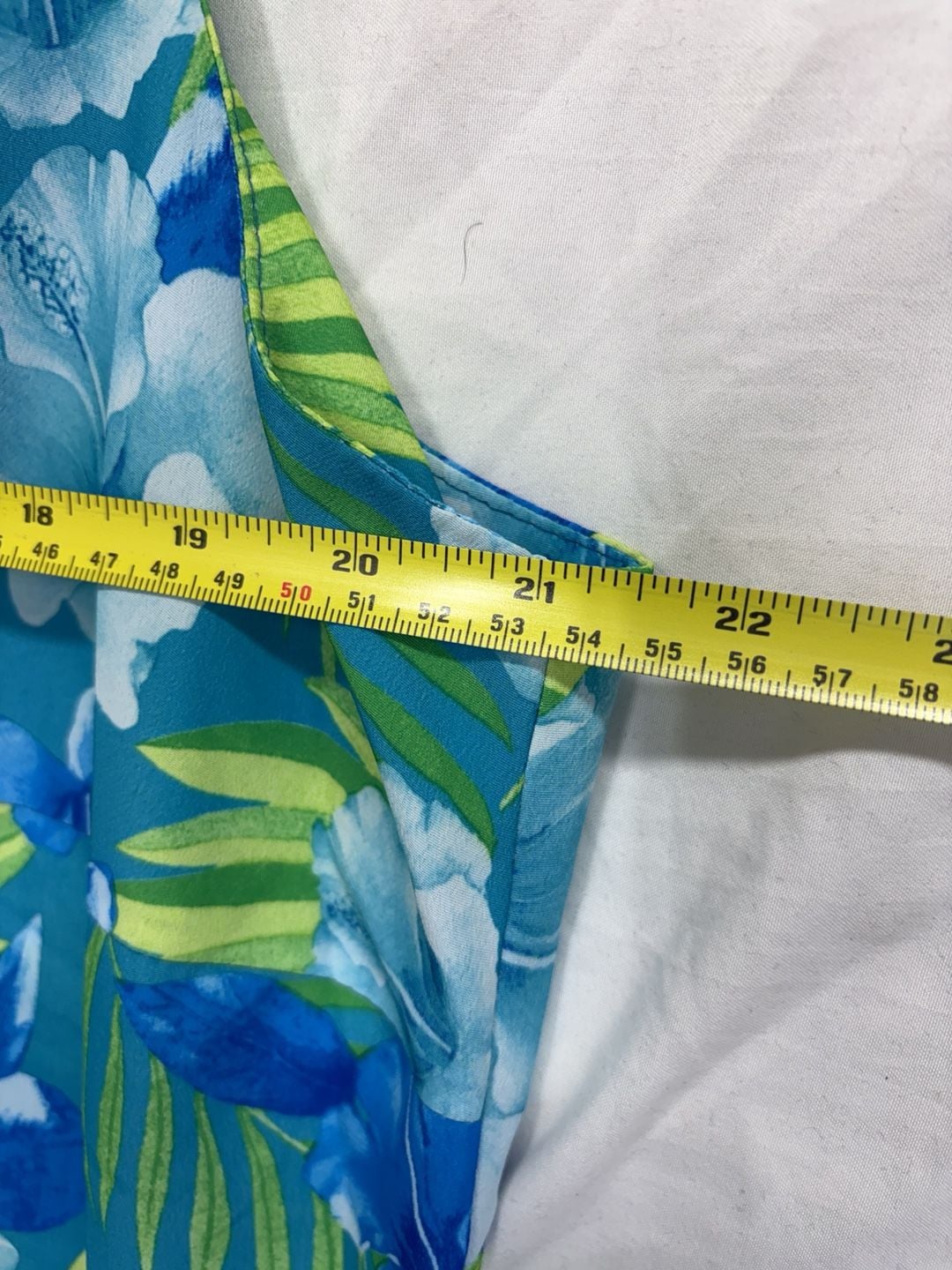 Fashion Bug Floral Dress Size 18 Blue Green Tropical 5