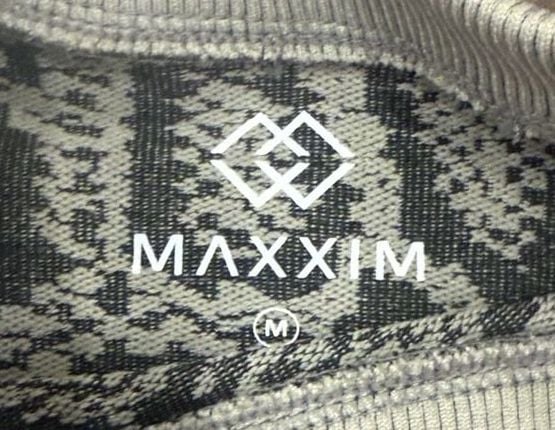 Fitted Maxxim Seamless Snake Print Crop Top Size M Gray Black Long Sleeve 3