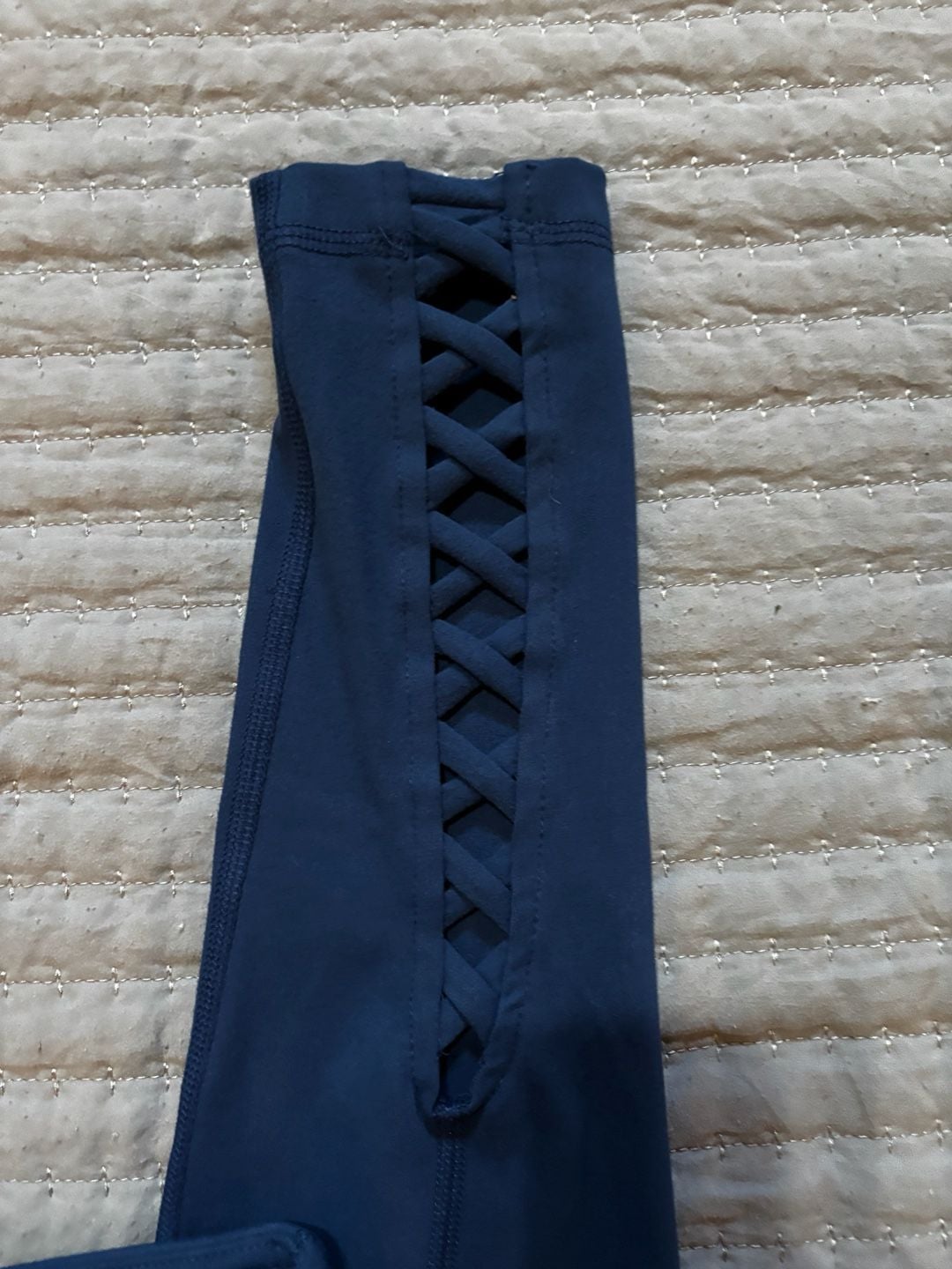 Yogalicious Leggings Size S Blue Criss Cross Ankle 2