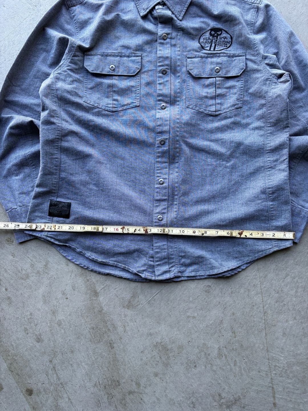 Harley-Davidson Long Sleeve Button-Down Shirt Gray 7