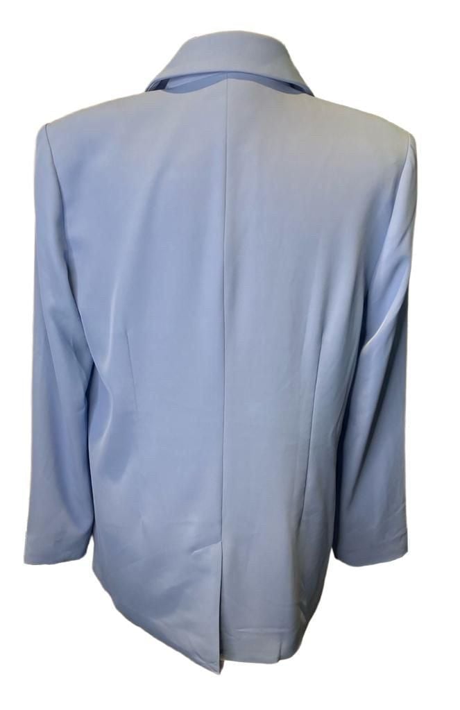 Open Edit Blazer Size S Blue Single Button Notch Lapel Jacket 4