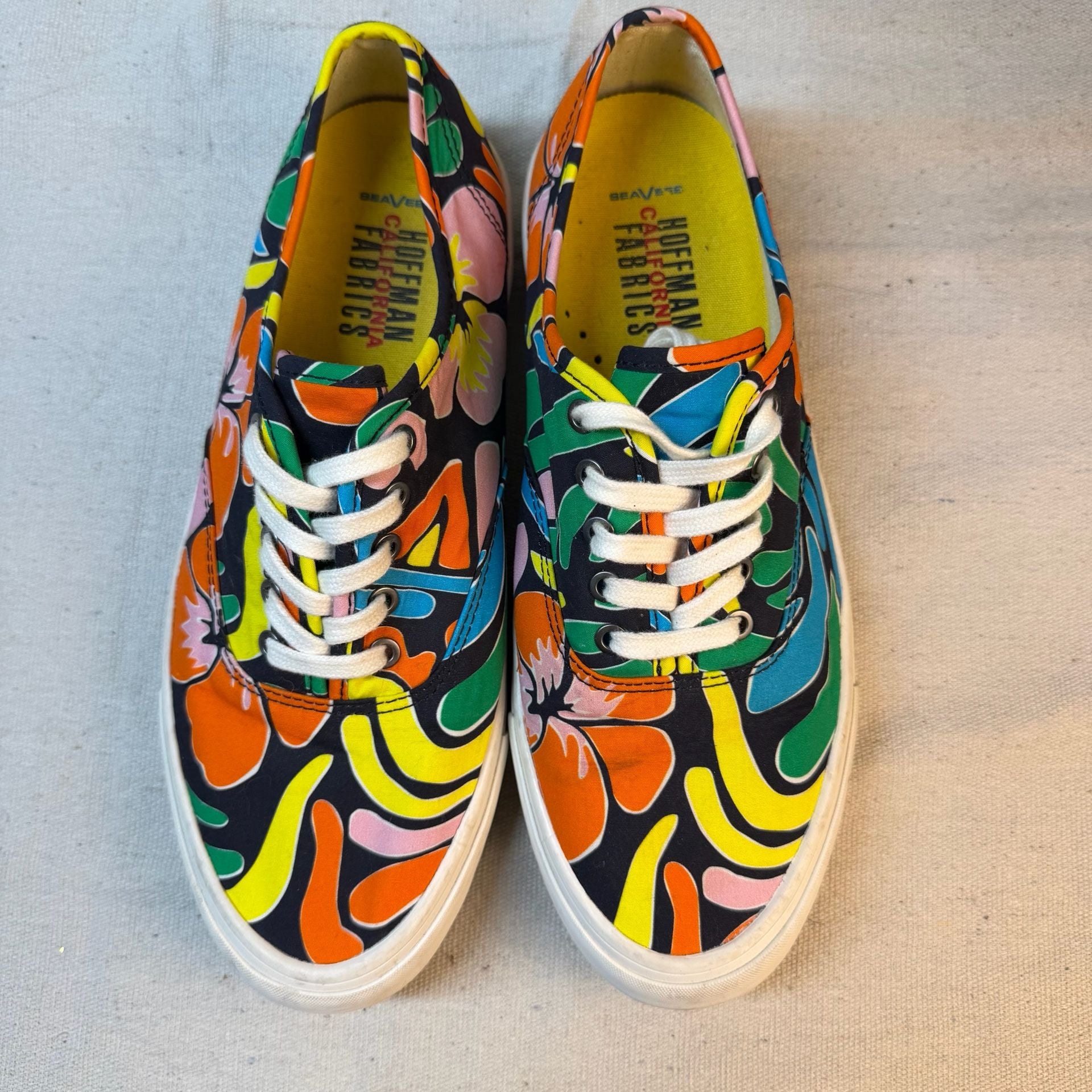 SeaVees Hermosa Plimsoll Shoes Multi Floral Canvas 3