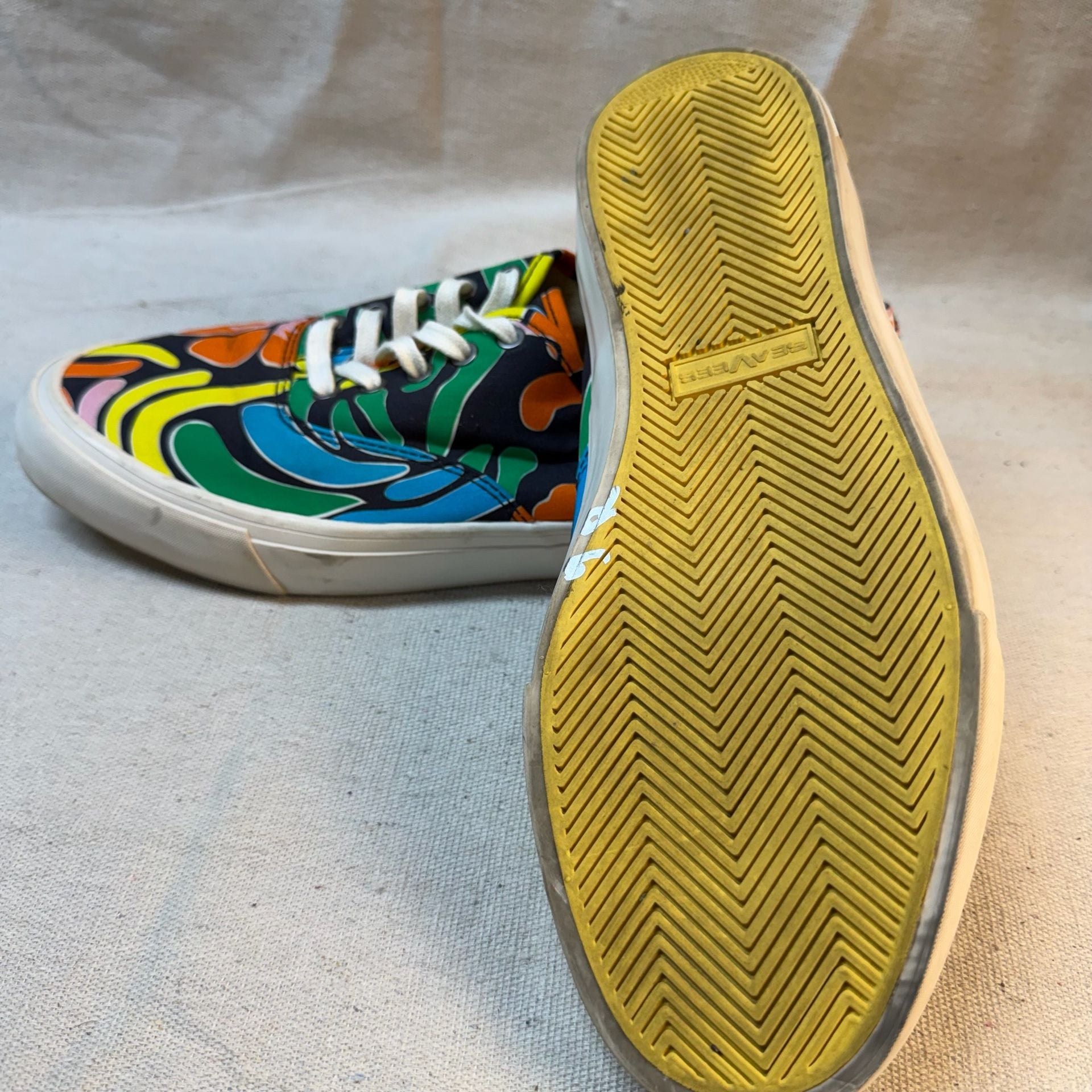SeaVees Hermosa Plimsoll Shoes Multi Floral Canvas 11