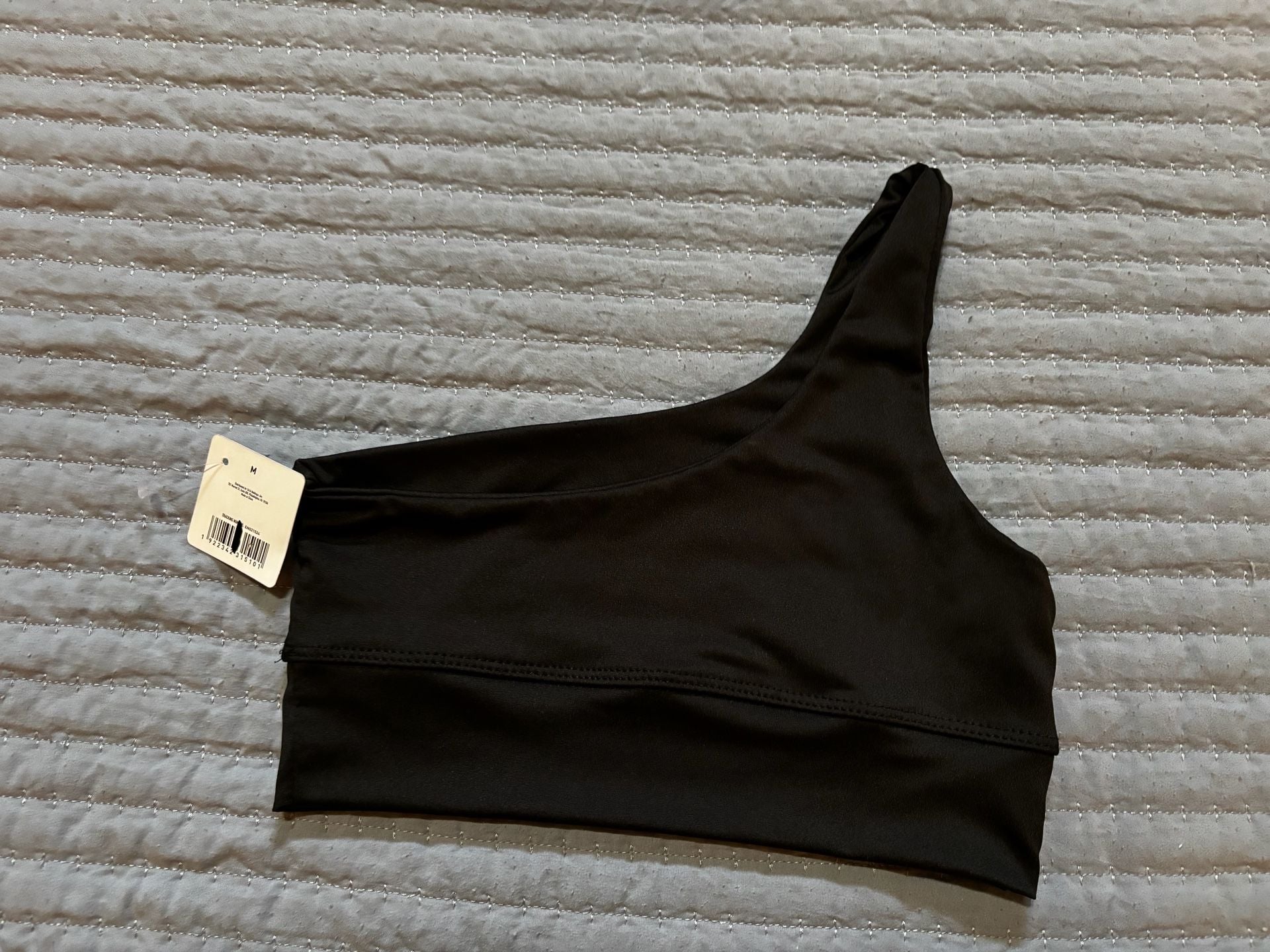 Series-8 Fitness Sports Bra Size M Black One Shoulder 2