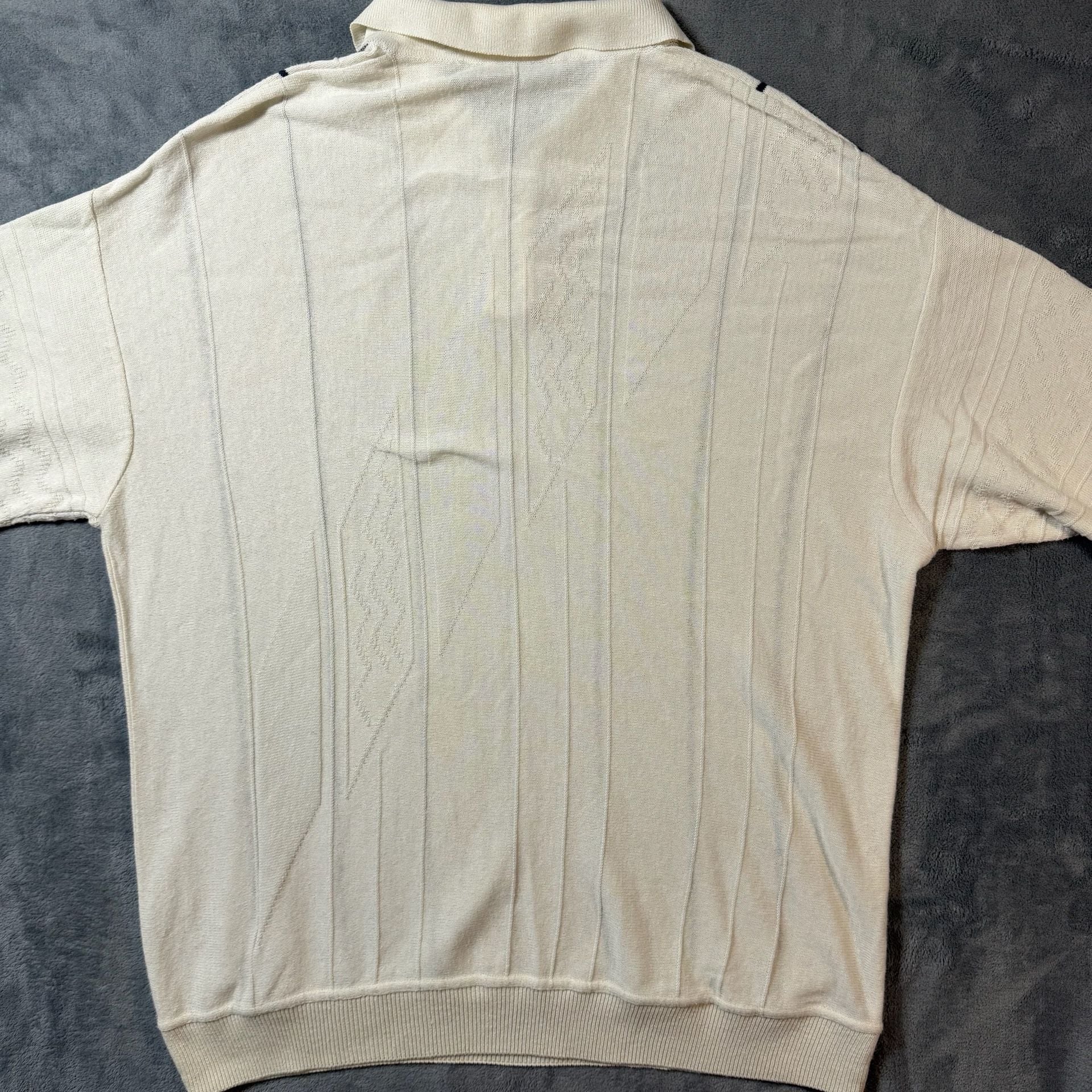 Vintage MX2 Knit Zip Polo Shirt Size XXL Made in Italy 9