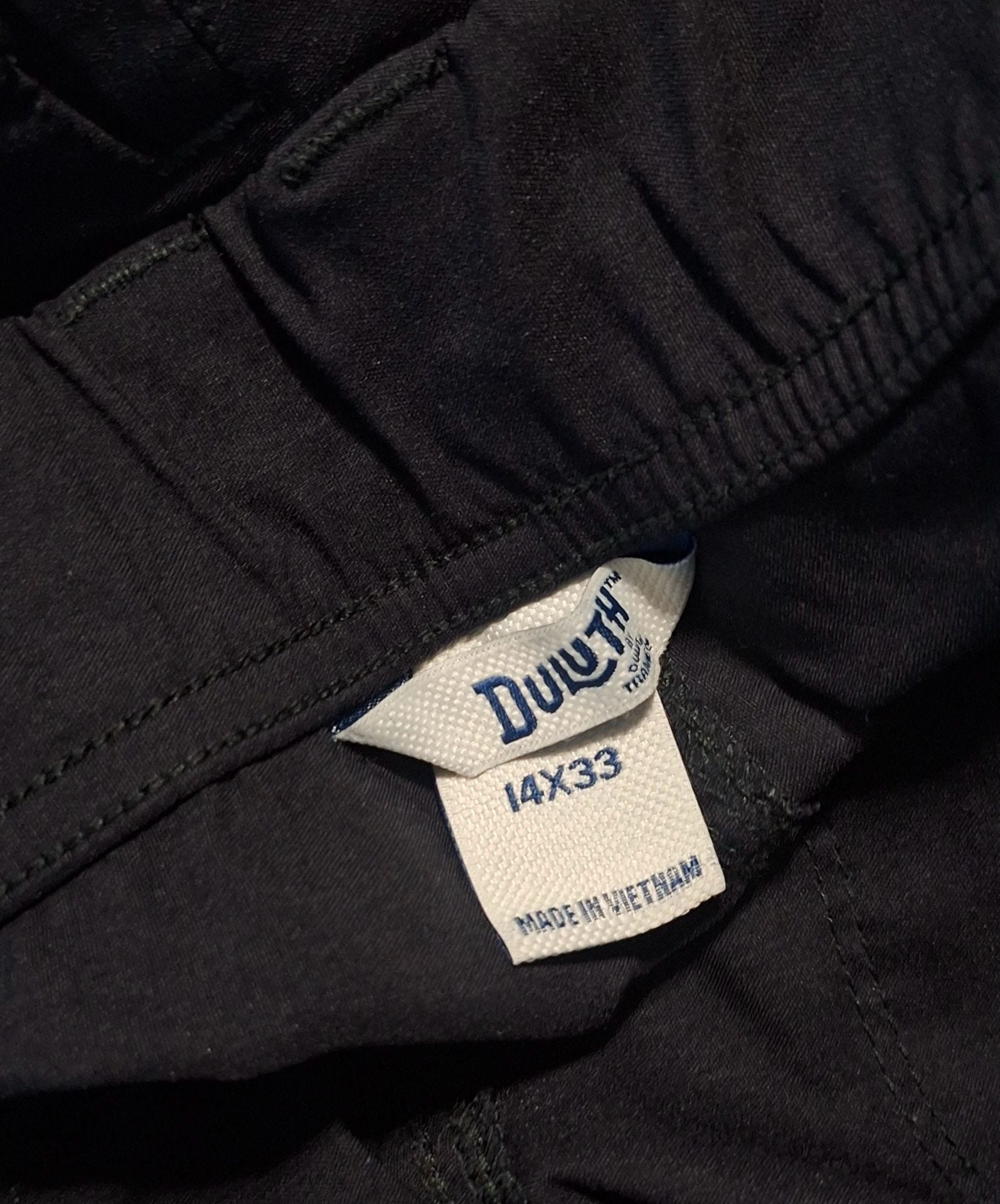 Duluth Trading Co Pants Size 14x33 Black Nylon Spandex 9