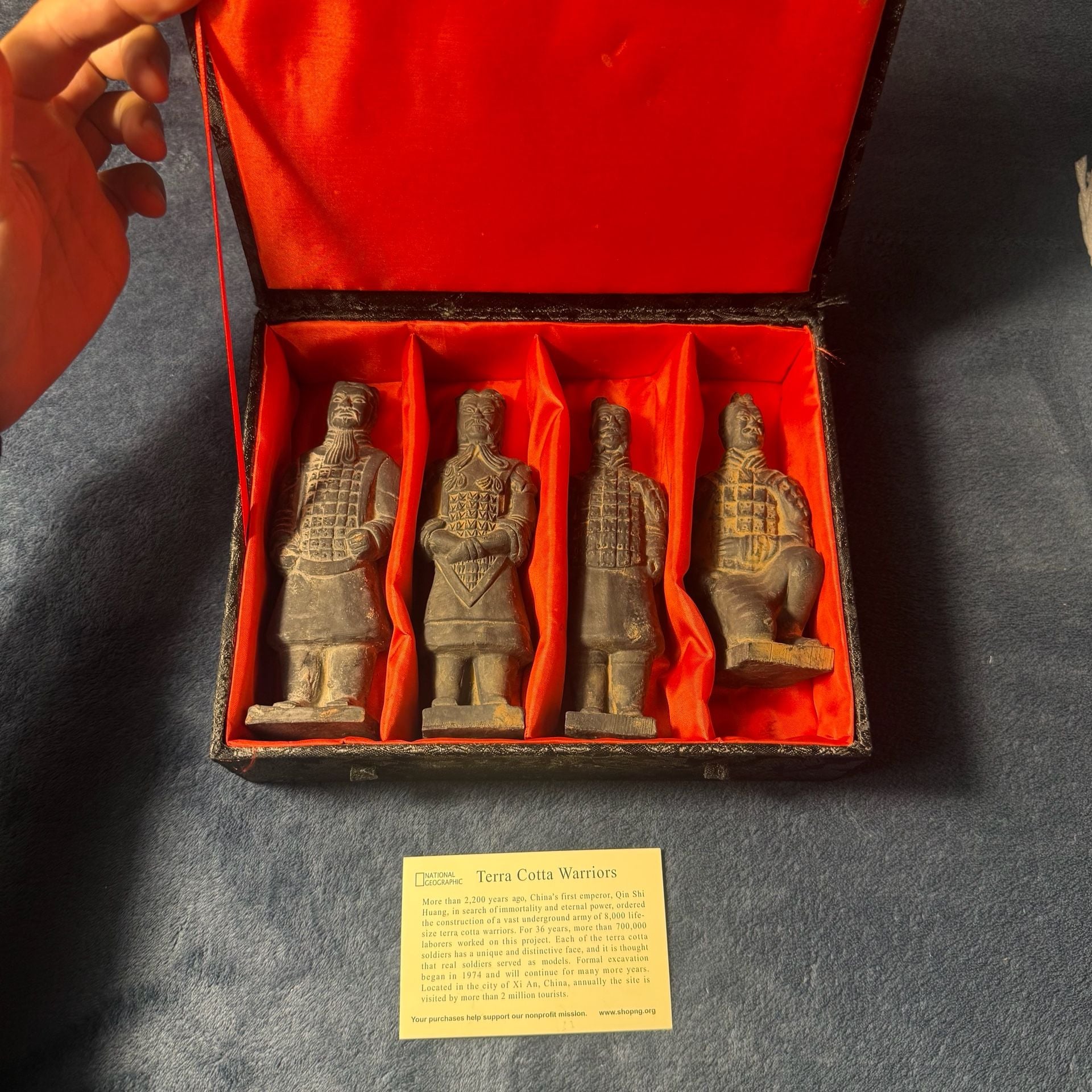 National Geographic Terra Cotta Warriors Figurine Set of 4 in Box 1