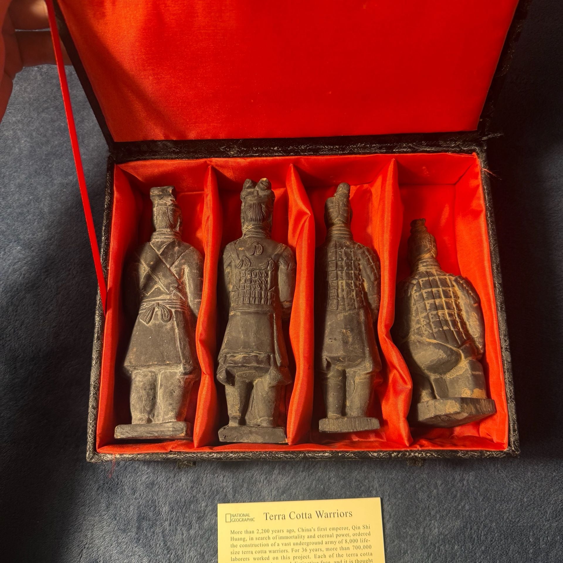 National Geographic Terra Cotta Warriors Figurine Set of 4 in Box 4