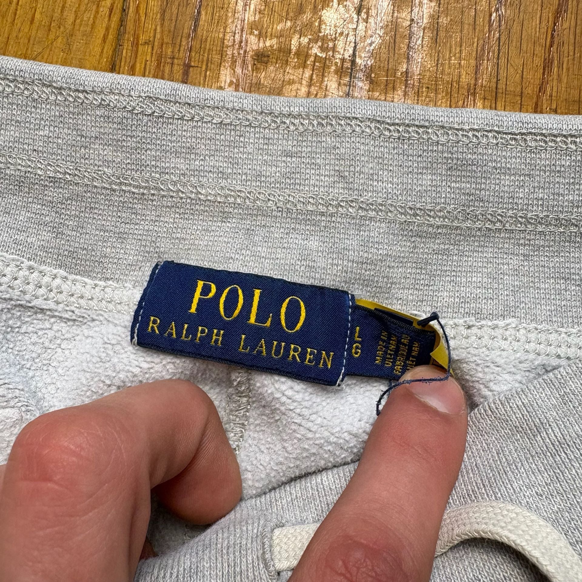 Polo Ralph Lauren Sweatpants Gray Cotton Fleece Drawstring 4