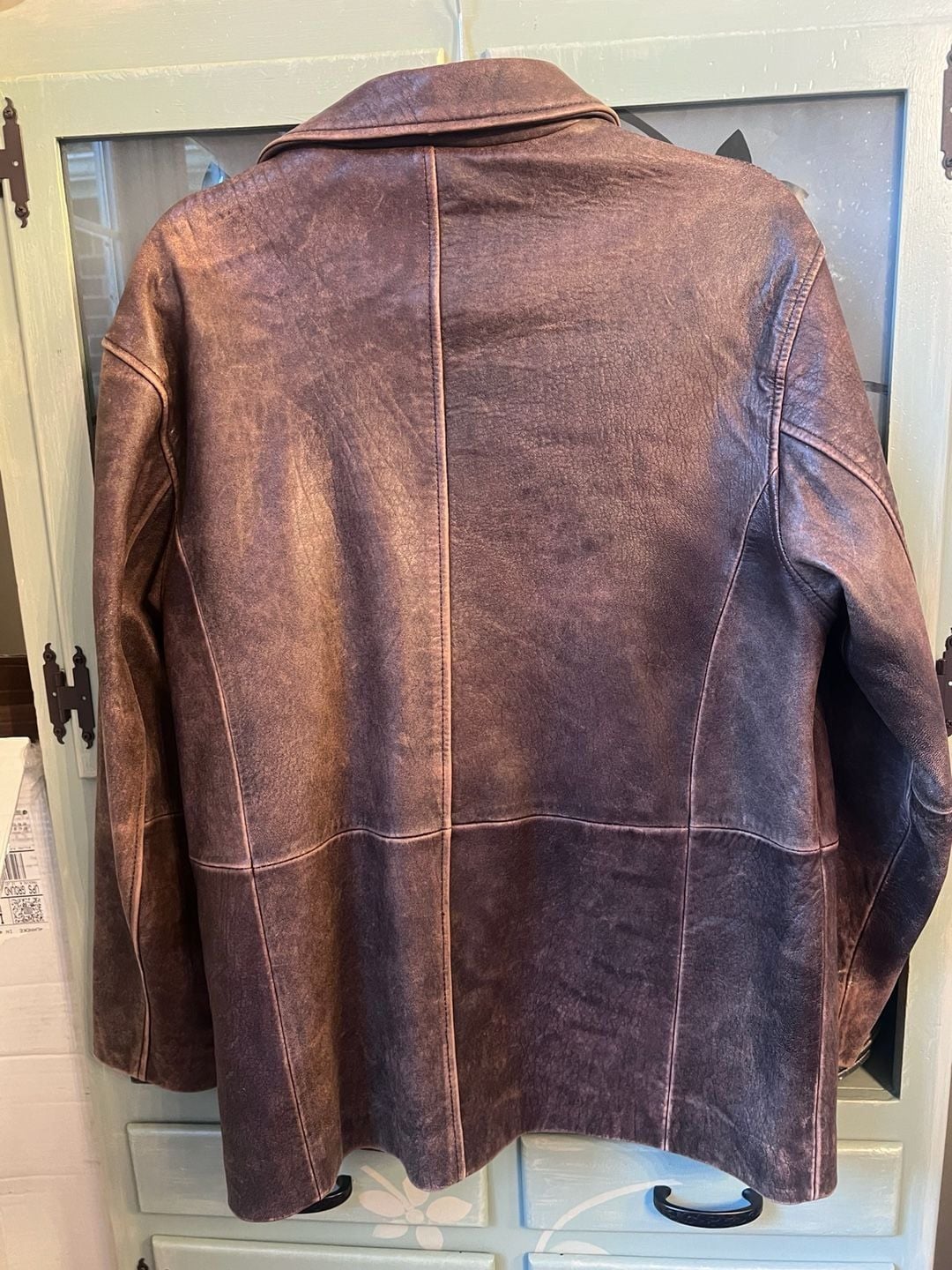 Cabela's For Women Distressed Leather Jacket Size L Regular Brown 6