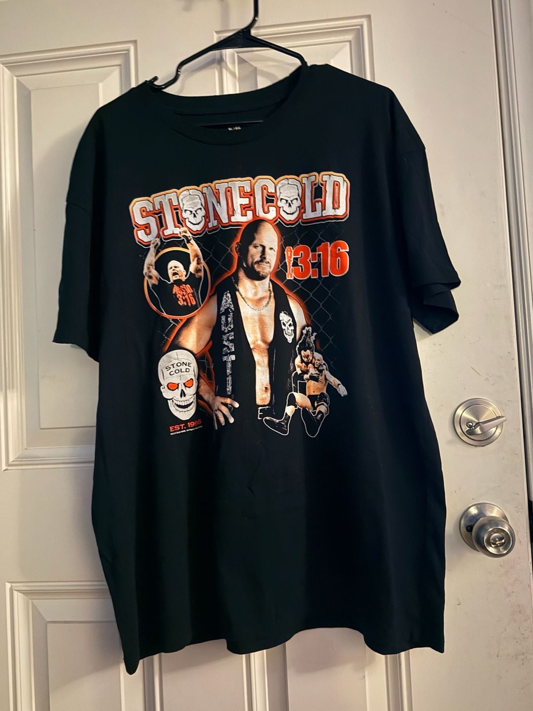 WWE Stone Cold Steve Austin 3:16 T-Shirt XL Black Graphic Tee 2