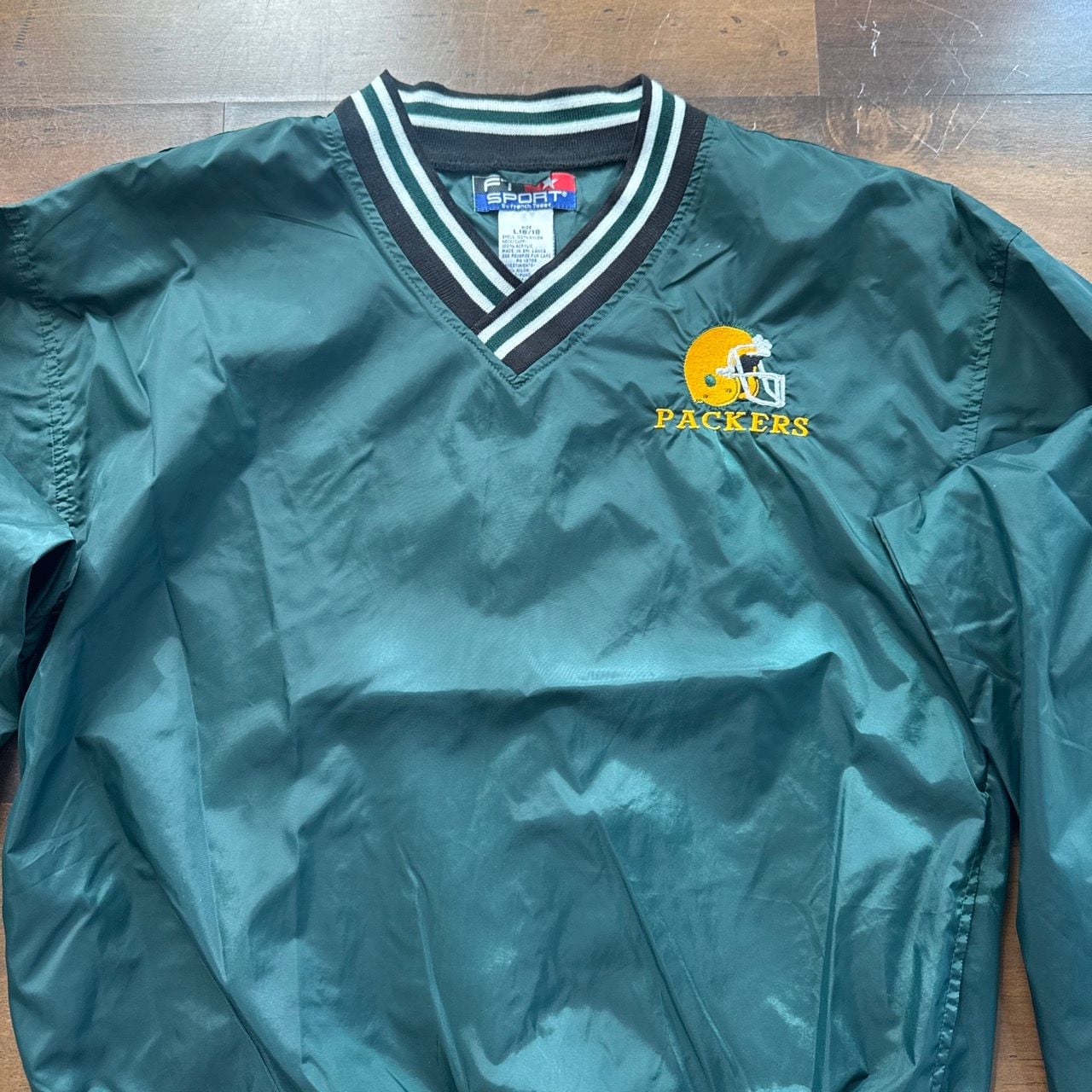 Pro Player Sport Green Packers Windbreaker Jacket Size L 3