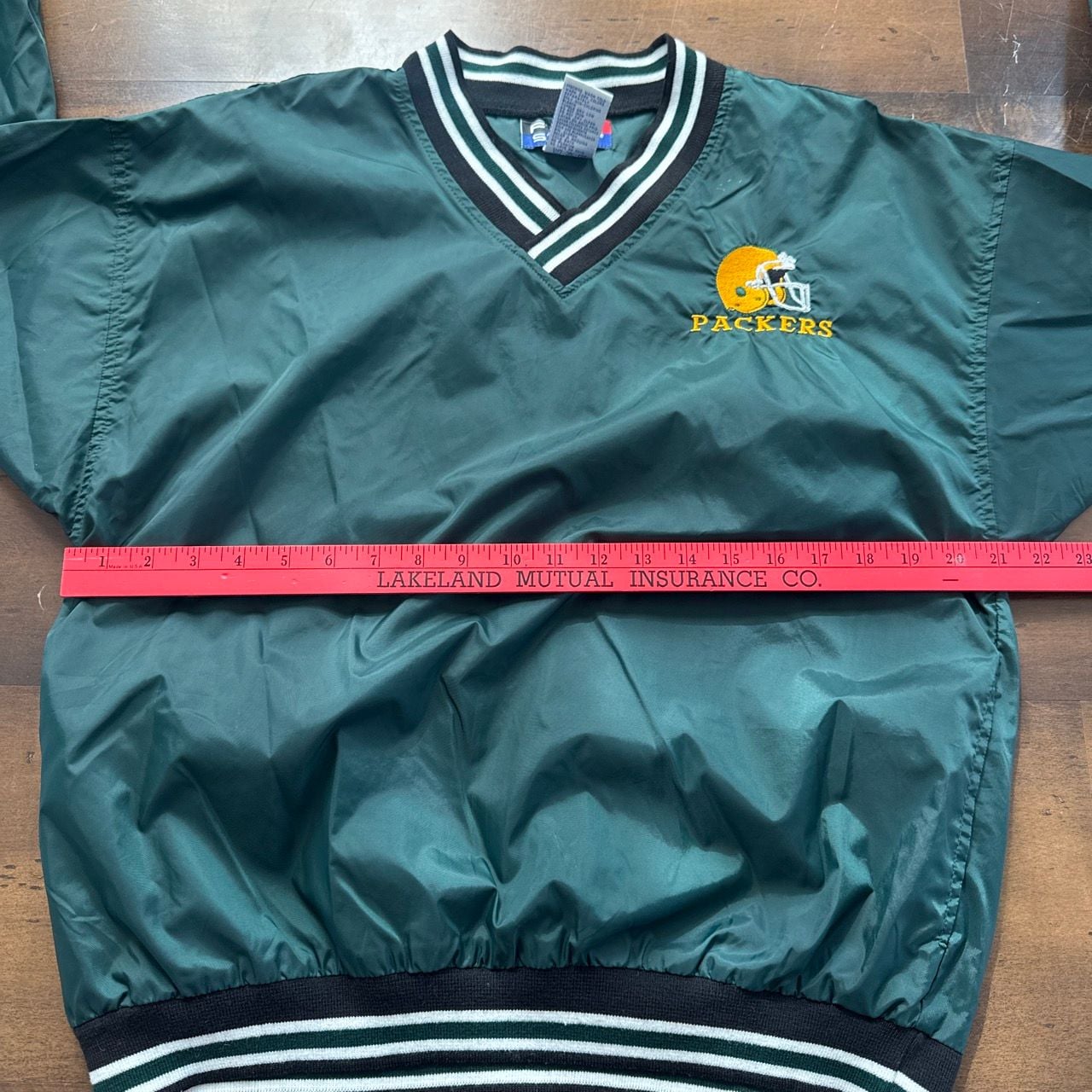 Pro Player Sport Green Packers Windbreaker Jacket Size L 6