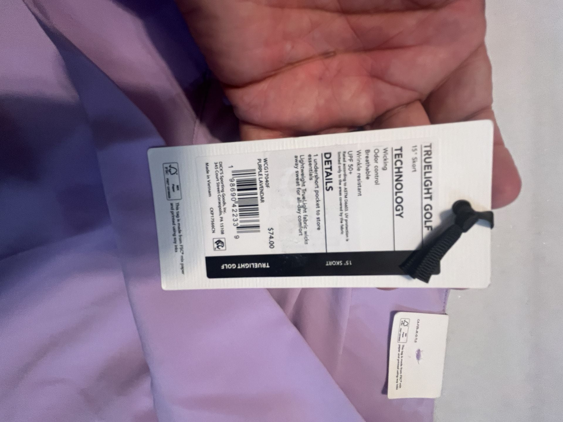CALIA Truelight Golf Skort Size L Purple Athletic Skirt 10