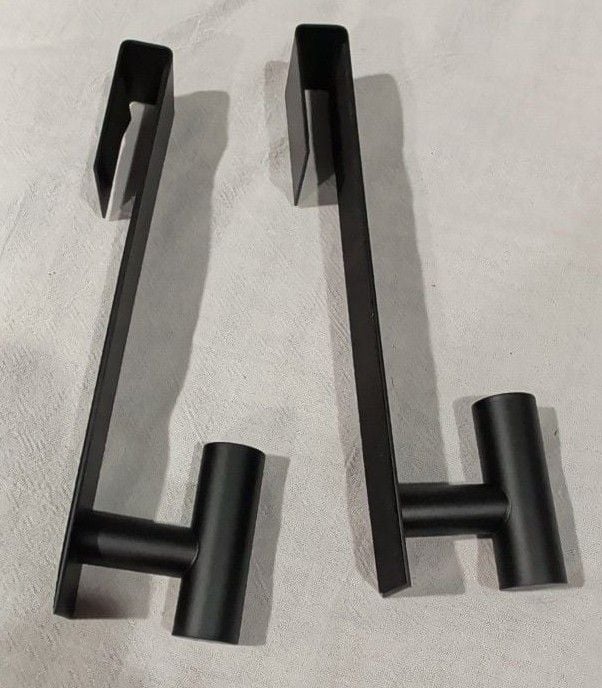 Black Over The Door Towel Hooks Set of 2 1