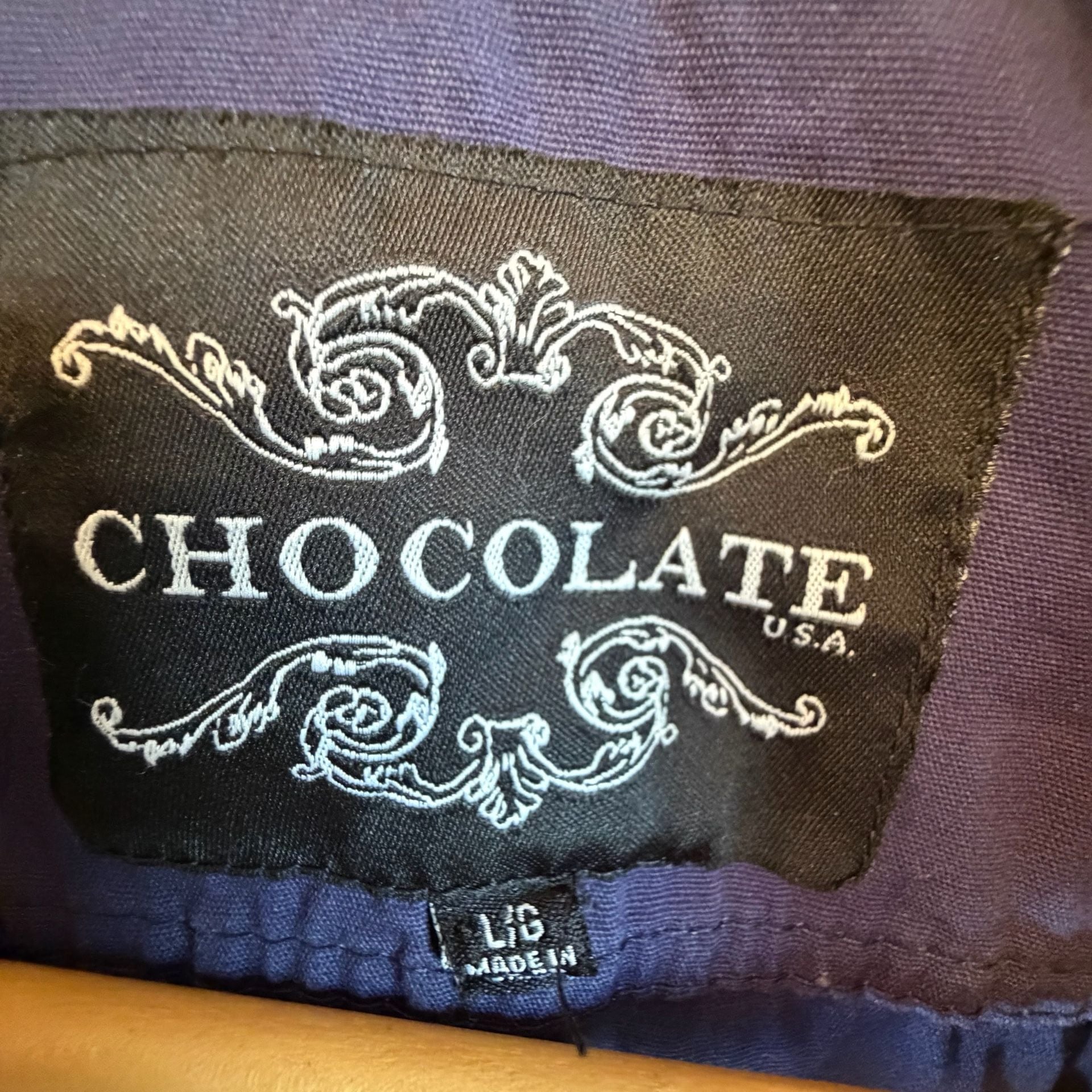 Chocolate USA Utility Jacket Size L Blue Cotton Hooded 5