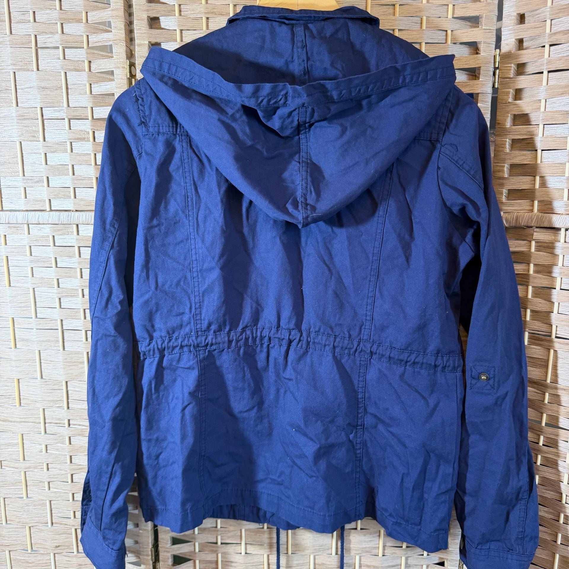 Chocolate USA Utility Jacket Size L Blue Cotton Hooded 7