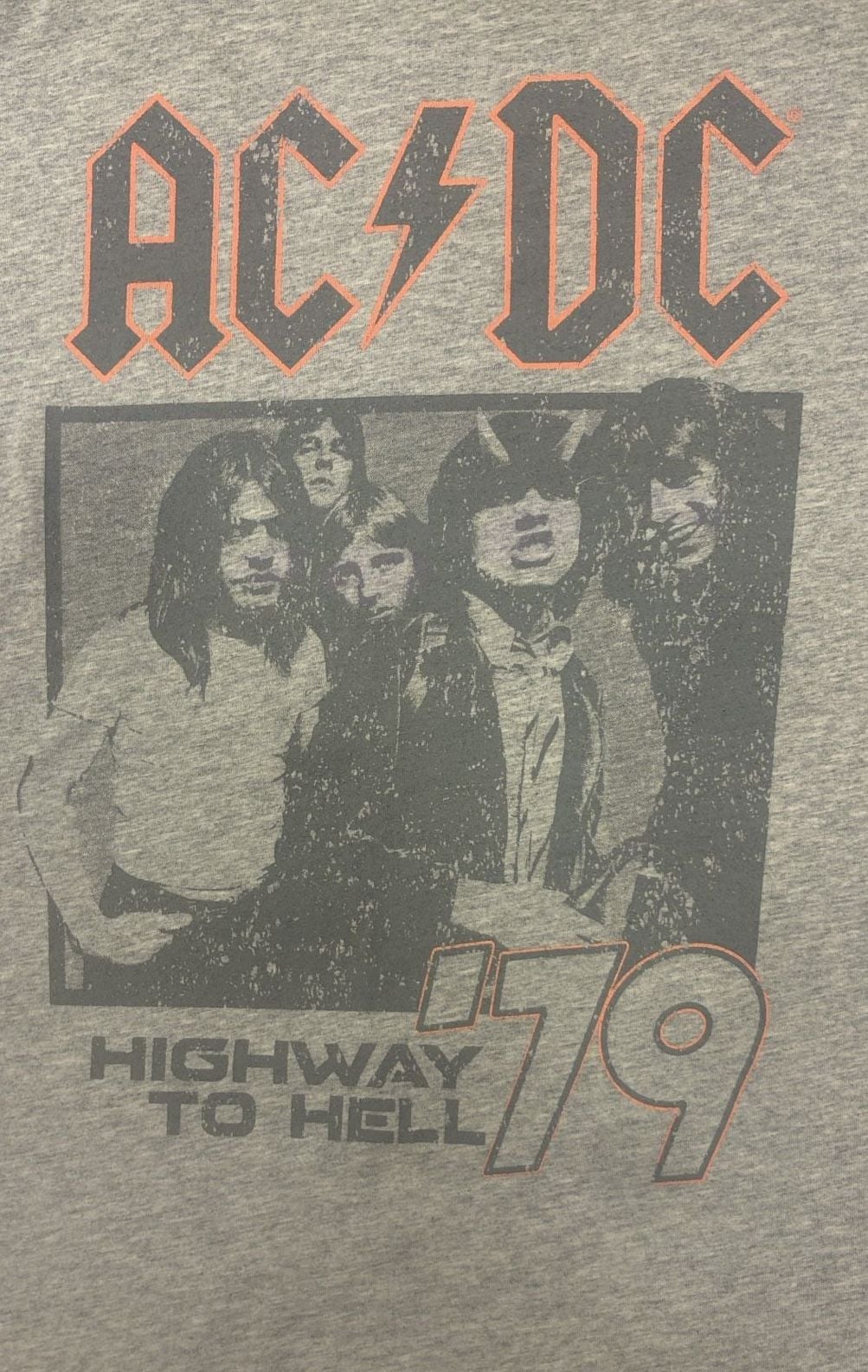 AC/DC Highway To Hell 79 Band T-Shirt Size L Gray Cotton 4