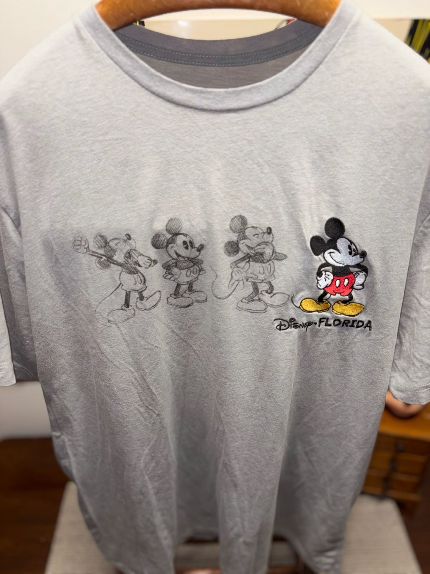 Jerry Leigh Disney Mickey Florida T-Shirt Size 2XL Grey 5