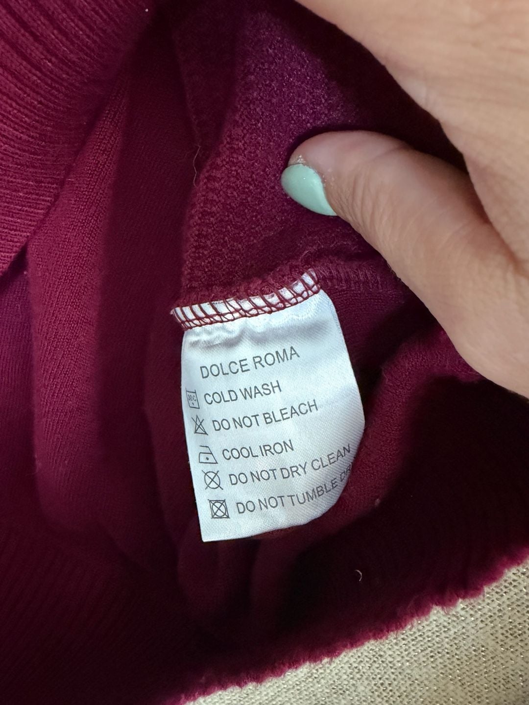 Dolce Roma Colorblock Sweater Size M Blue Burgundy Crewneck 4