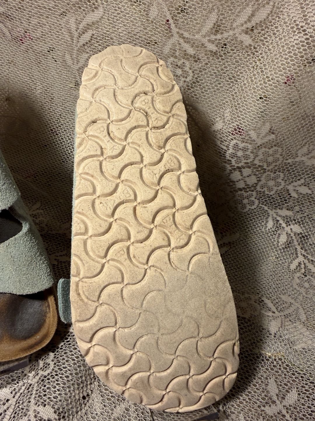 LUS 15 Birkenstock Arizona Sandals Size 37 Blue Suede 4