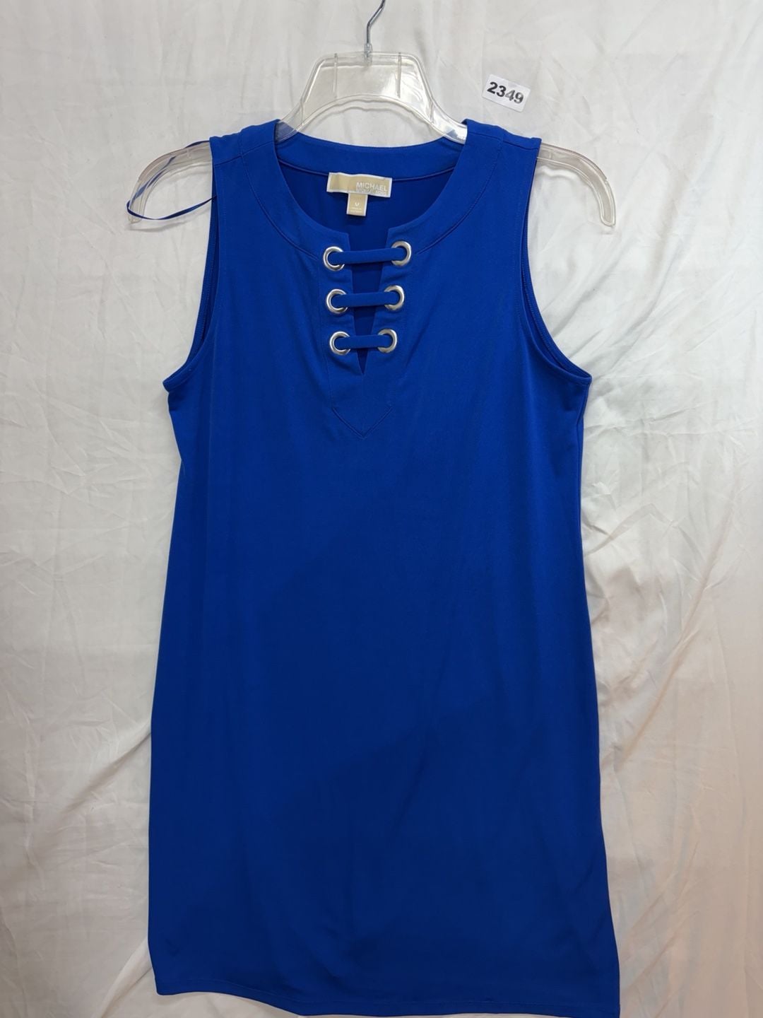 Michael Michael Kors Tank Dress Size M Blue Grommet 2