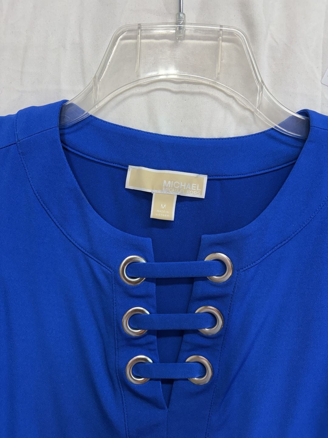 Michael Michael Kors Tank Dress Size M Blue Grommet 3