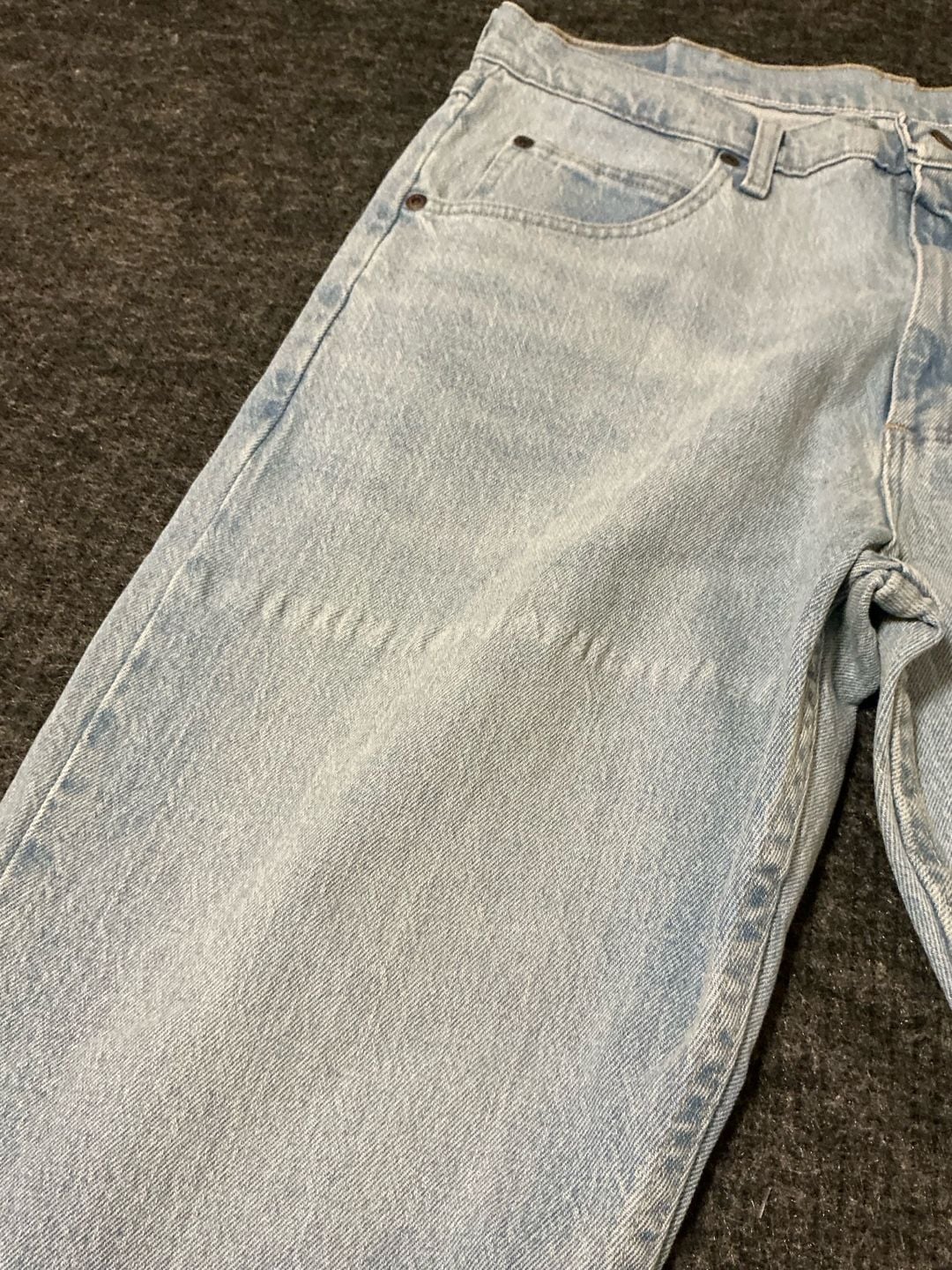 Wrangler Five Star Relaxed Fit Flex Jeans Mens Size 34x30 Light Wash Blue  9