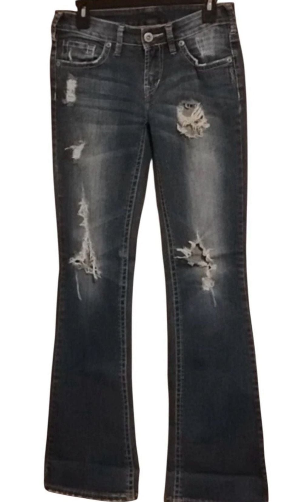Silver Jeans Co. Suki Bootcut Distressed Jeans Size 28 2