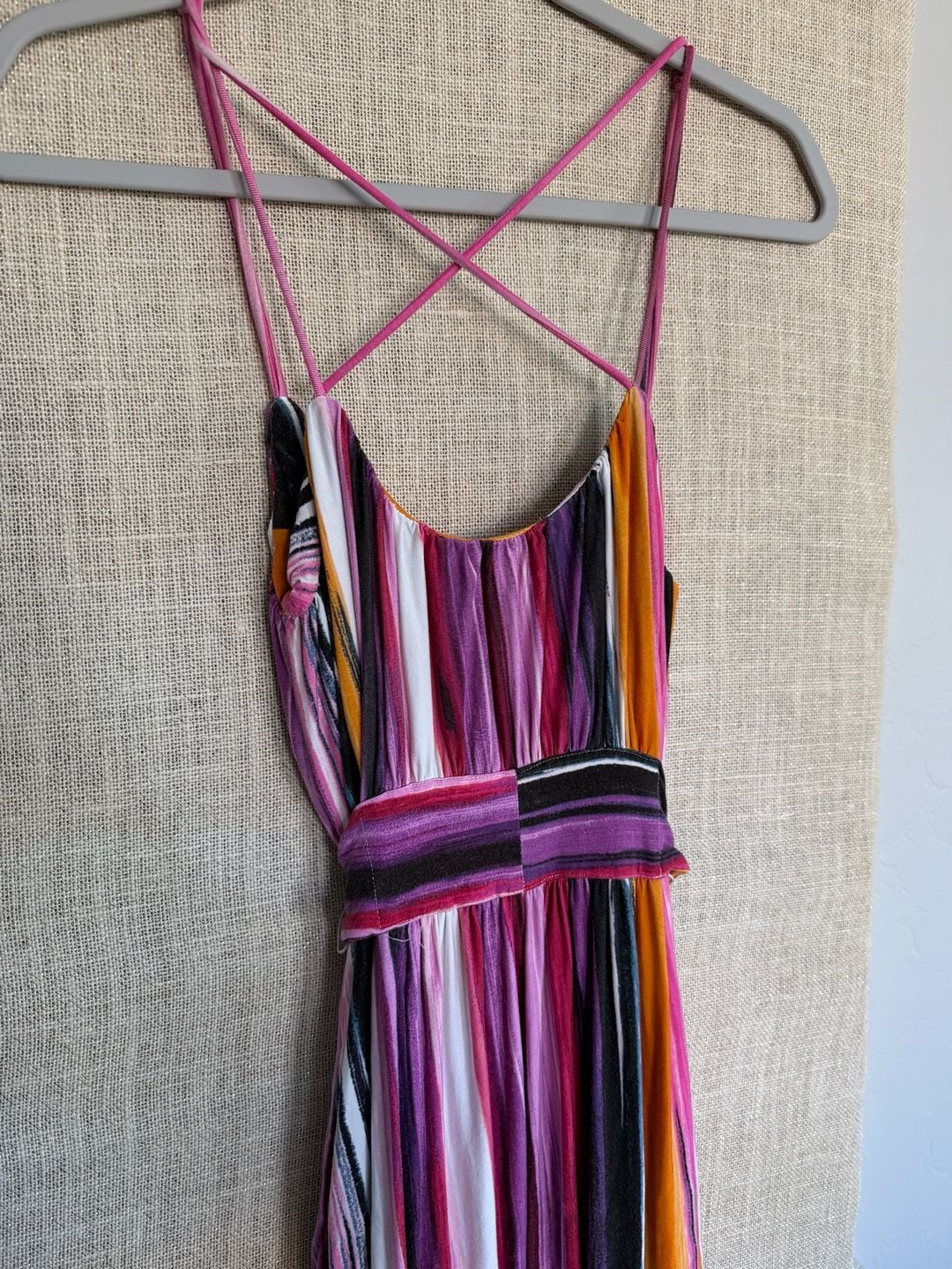 Calvin Klein Striped Maxi Dress 8