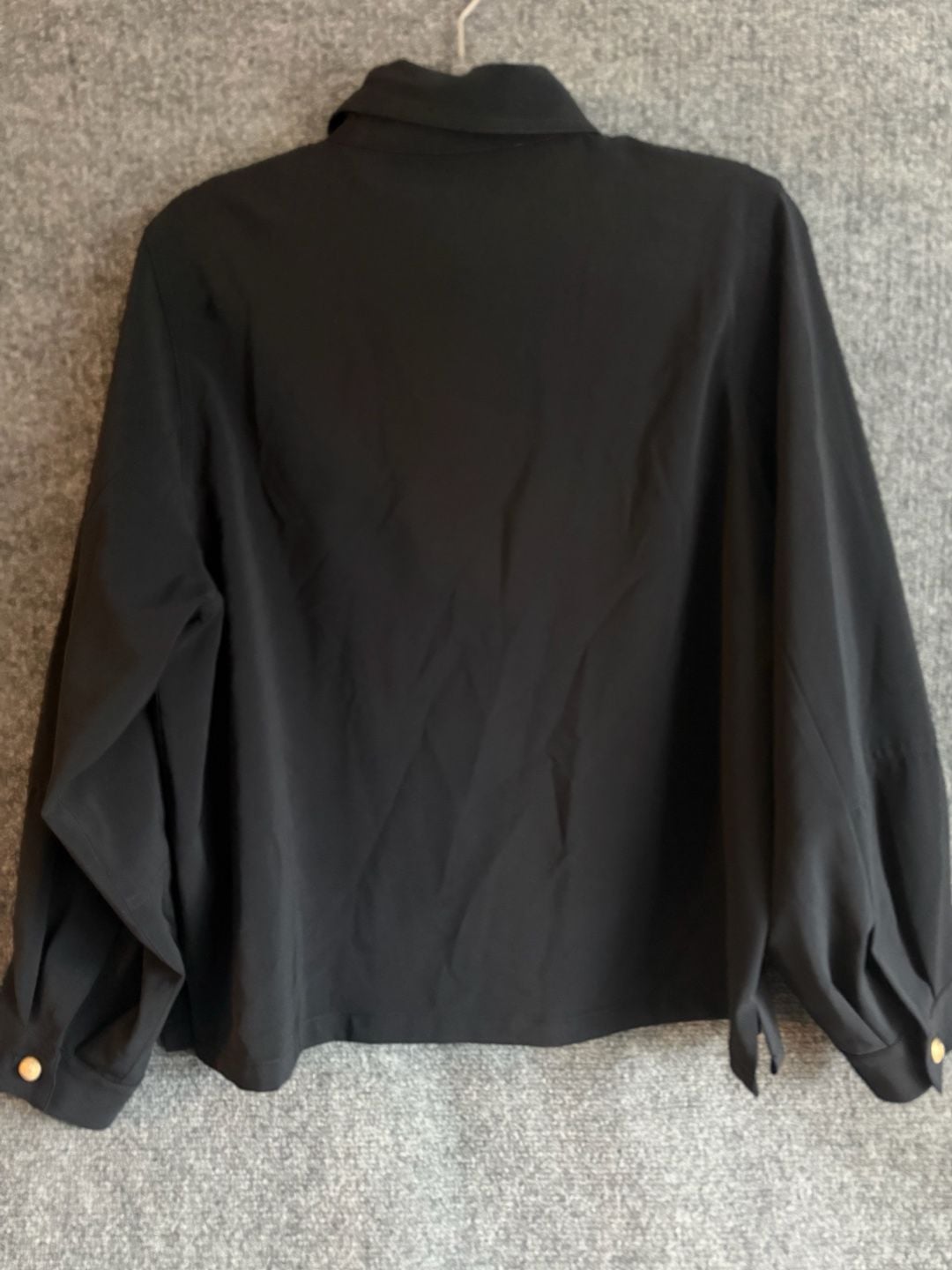 Gerard Darel Black Button Up Shirt Size 3 6