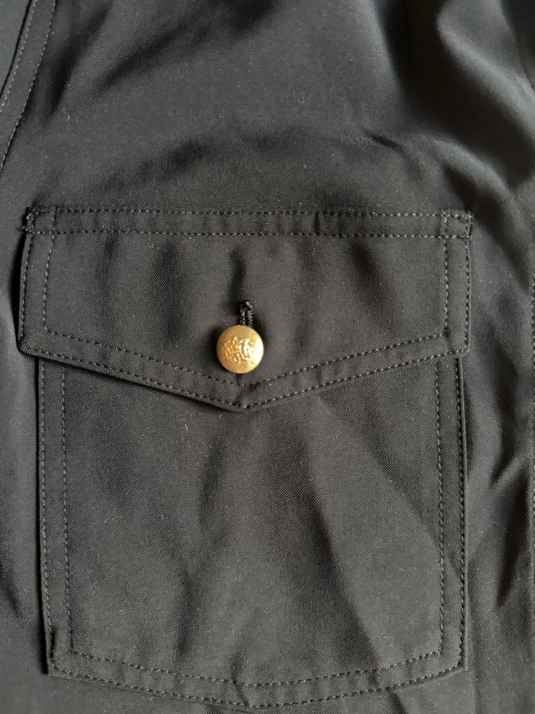Gerard Darel Black Button Up Shirt Size 3 11