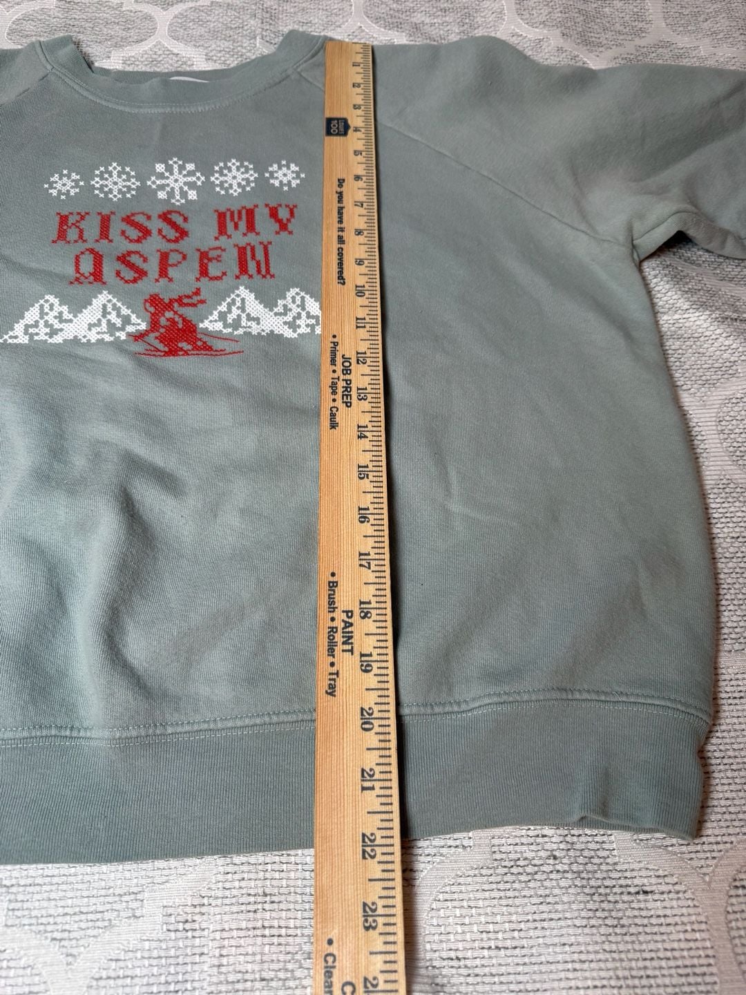 Daydreamer Graphic-Kiss My Aspen Sweatshirt Size M Green 10