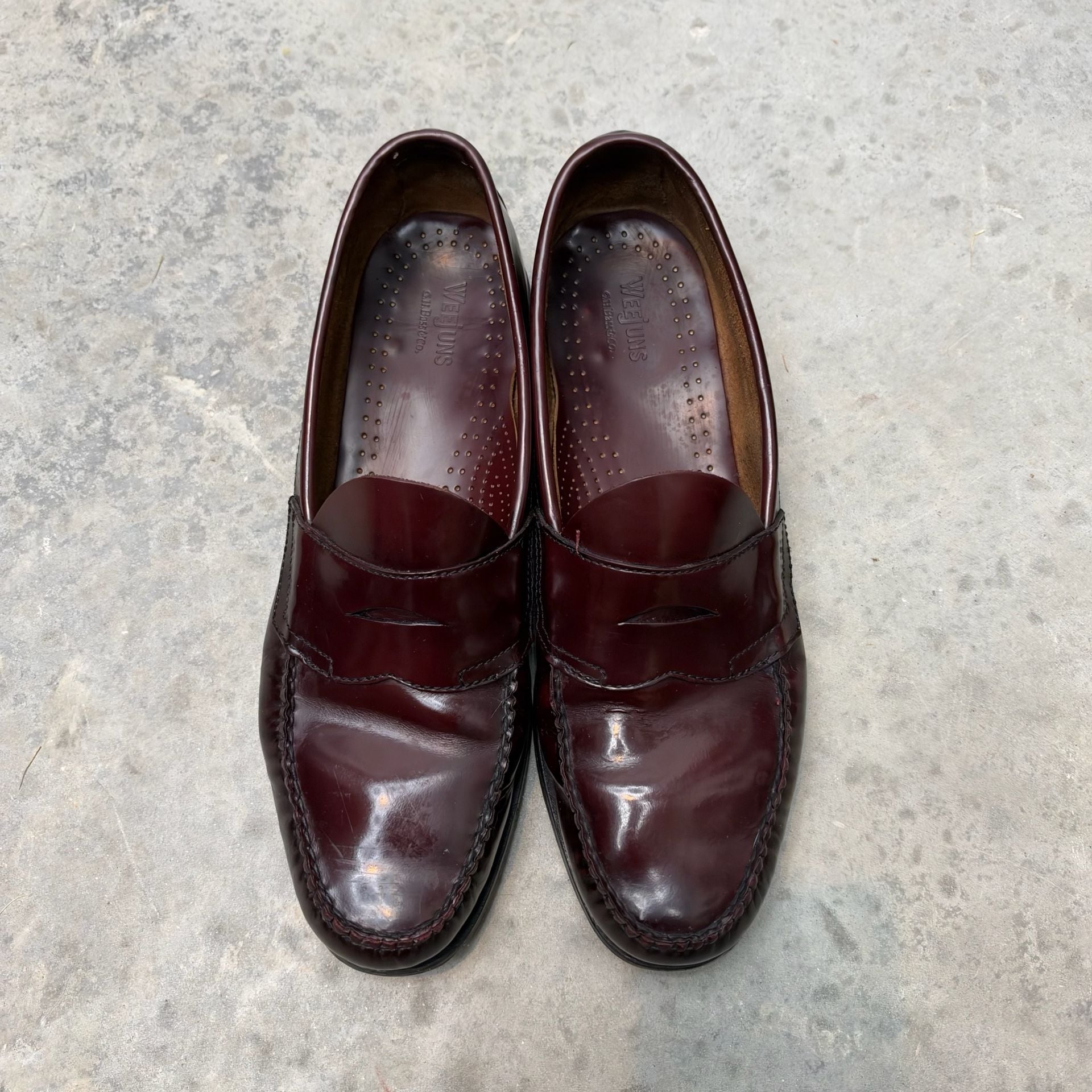 G.H. Bass Burgundy Leather Weejuns Penny Loafers - 11B 3