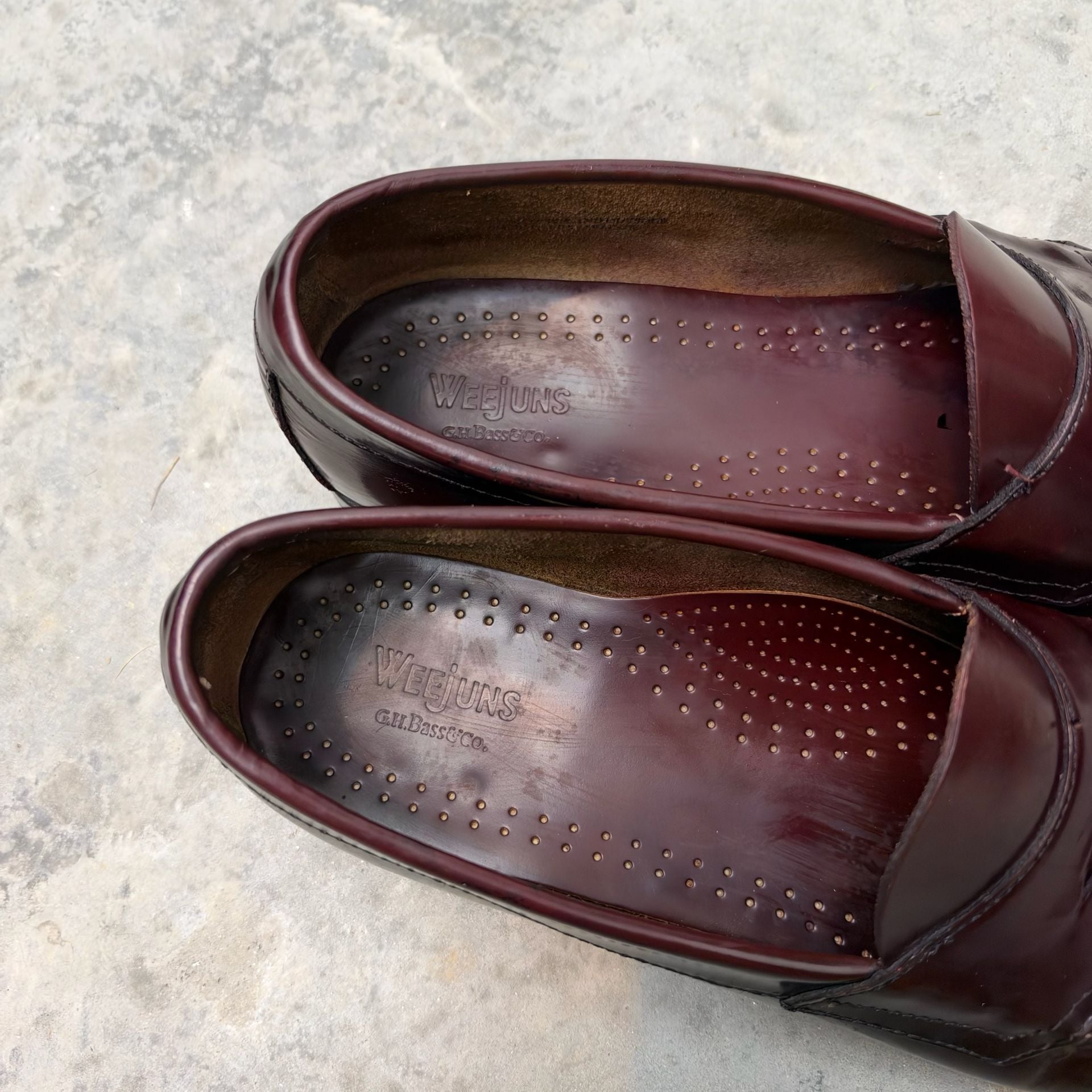 G.H. Bass Burgundy Leather Weejuns Penny Loafers - 11B 4