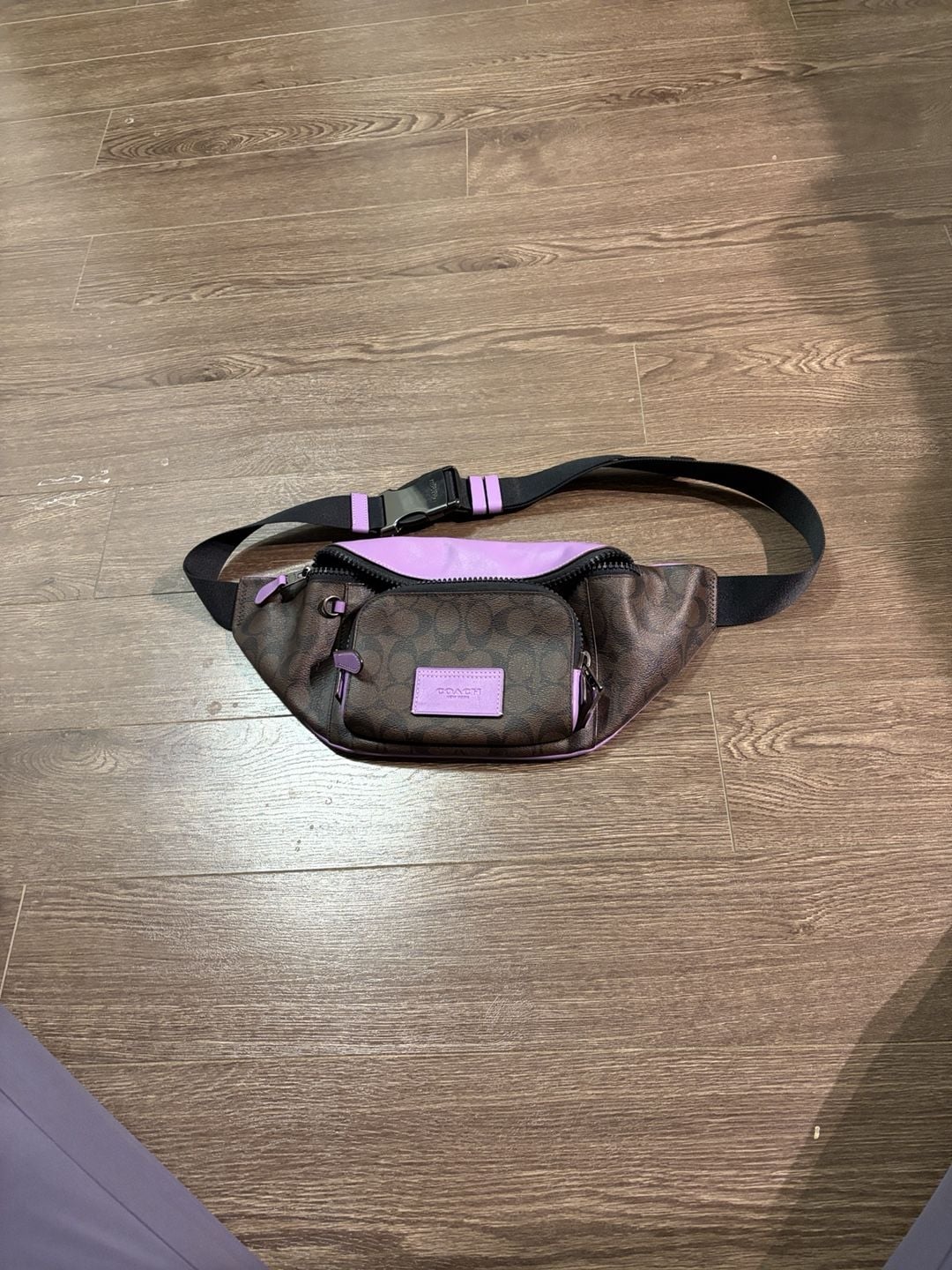 Coach Signature Belt Bag Brown Purple 2