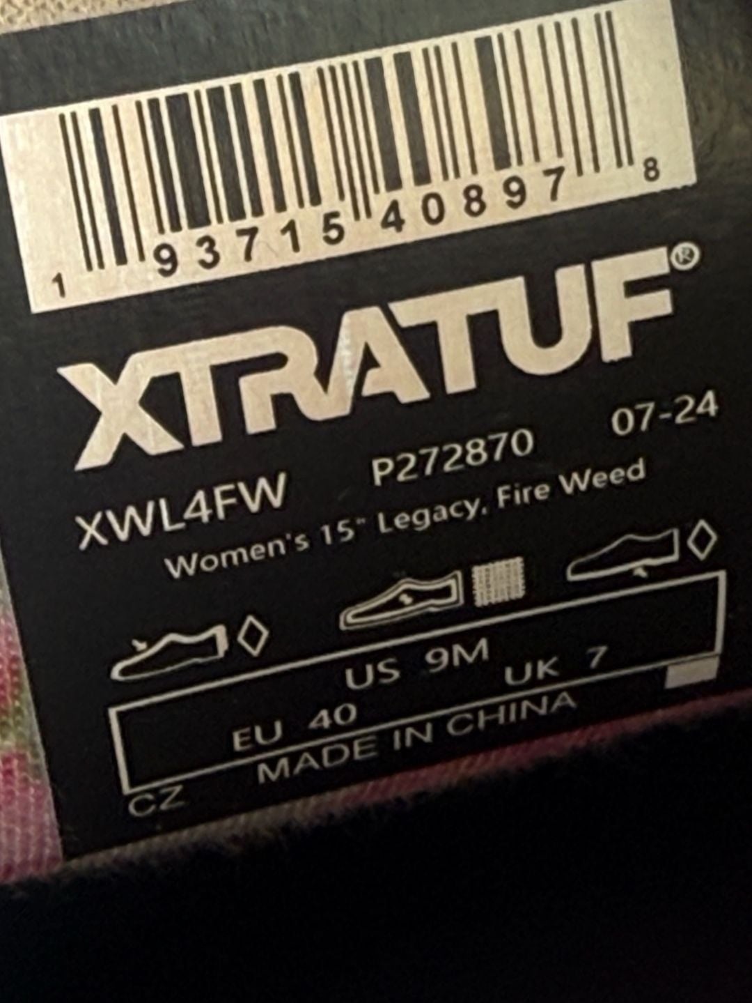 Xtratuf 15" Legacy Fire Weed Boots Size 9M Brown Pink 5