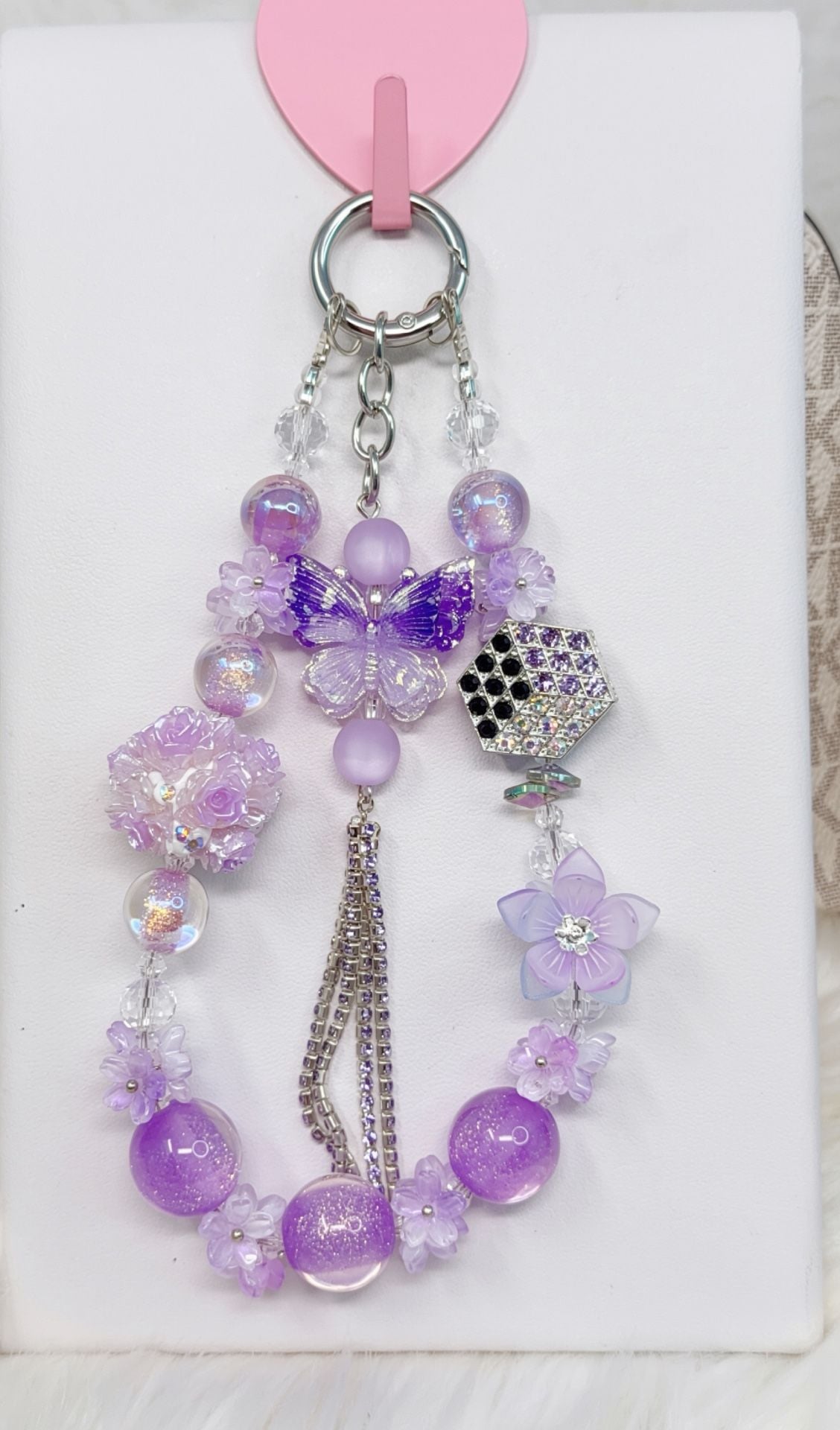 6 pieces handmade Beaded Butterfly charm 6