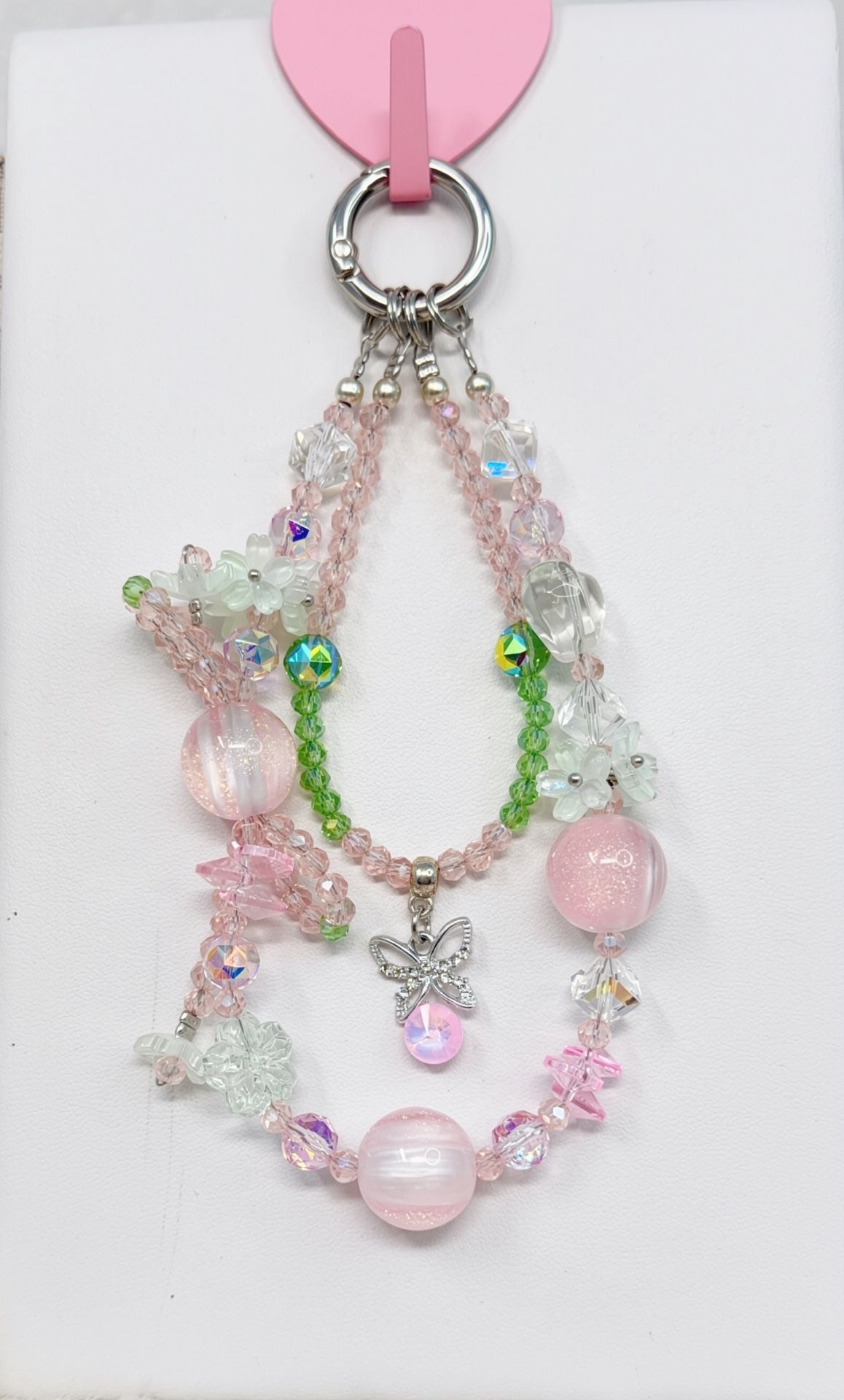 6 pieces handmade Beaded Butterfly charm 7